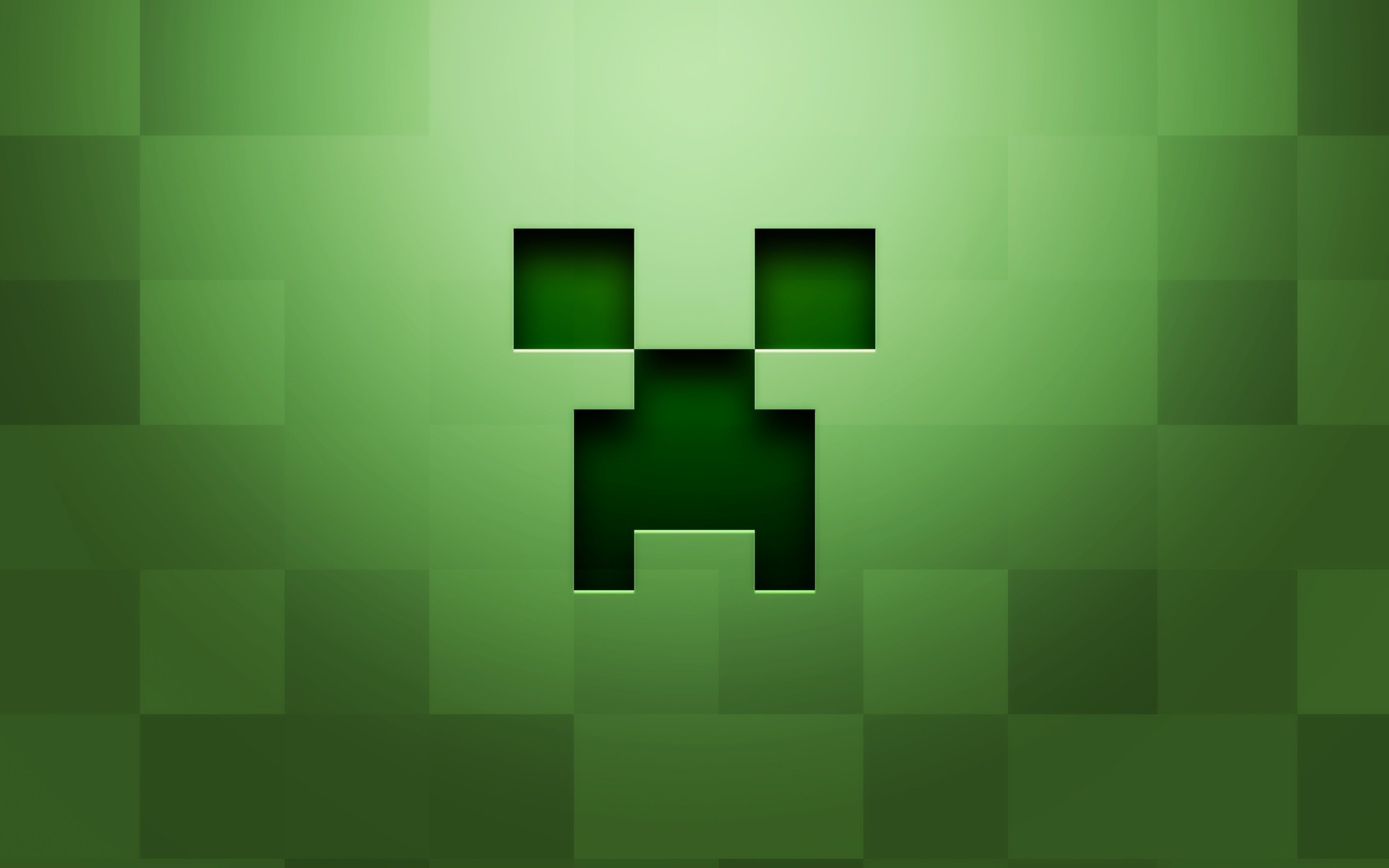 Minecraft Creeper Minimalism Video Games Green 1920x1200