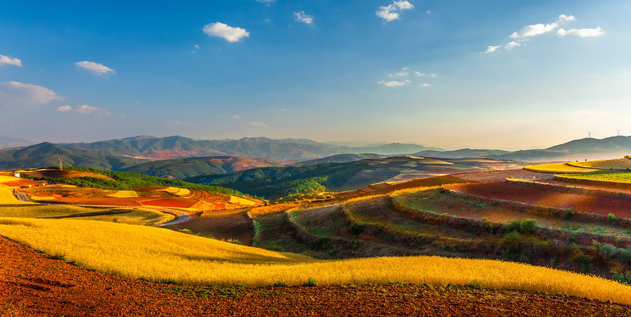 Yunnan China China Field Landscape 2150x1080