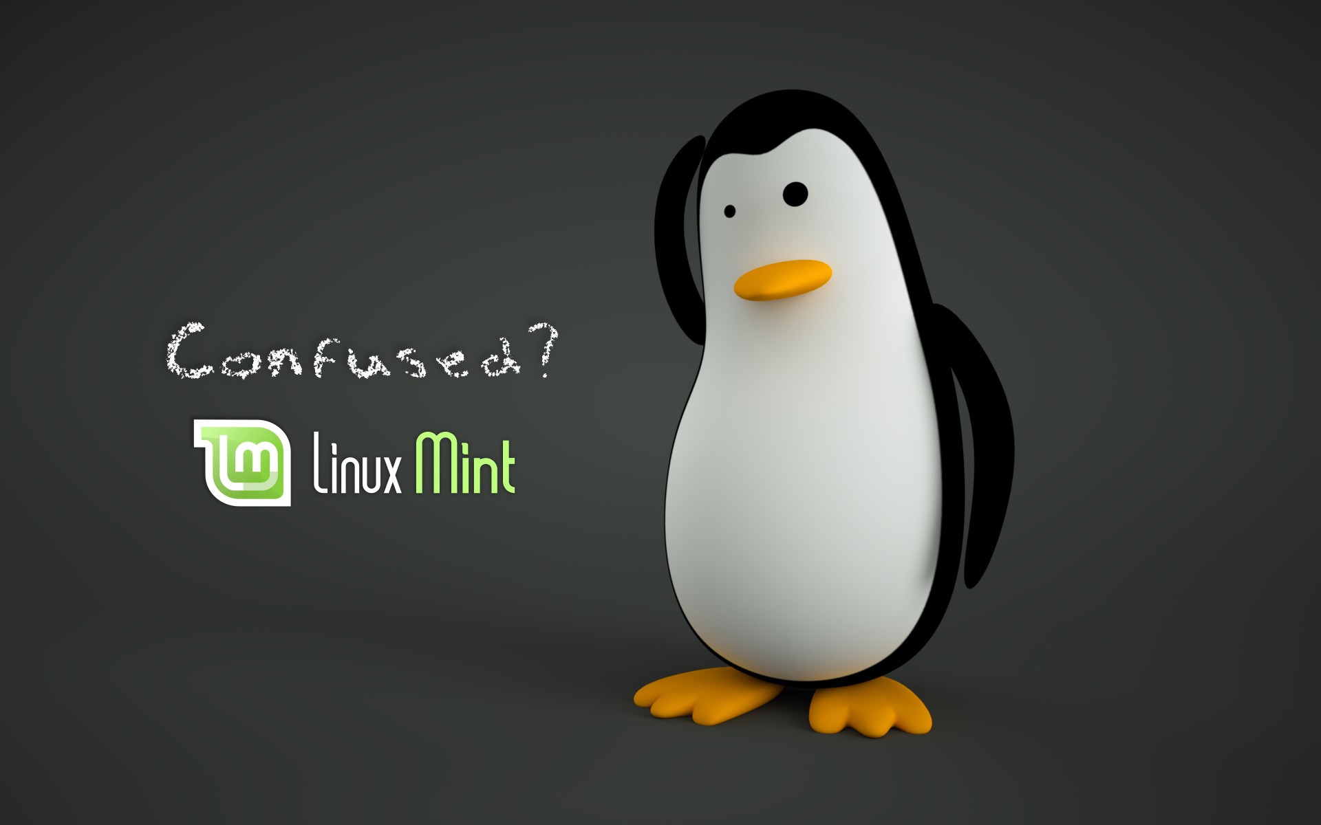 Linux Mint Penguins Linux Simple Background Operating System Computer 1920x1200