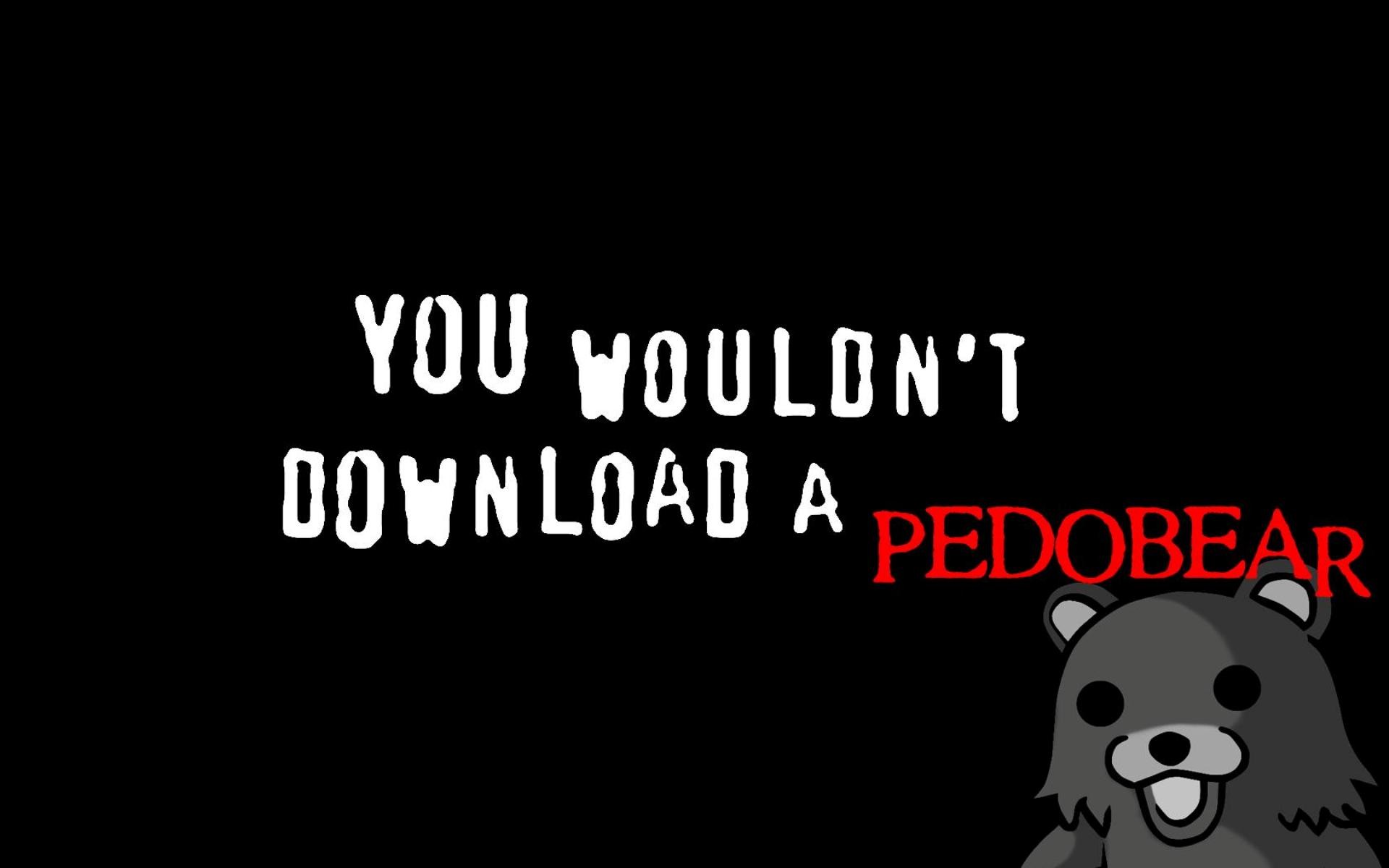 Black Background Humor Pedobear You Wouldnt Download 1920x1200