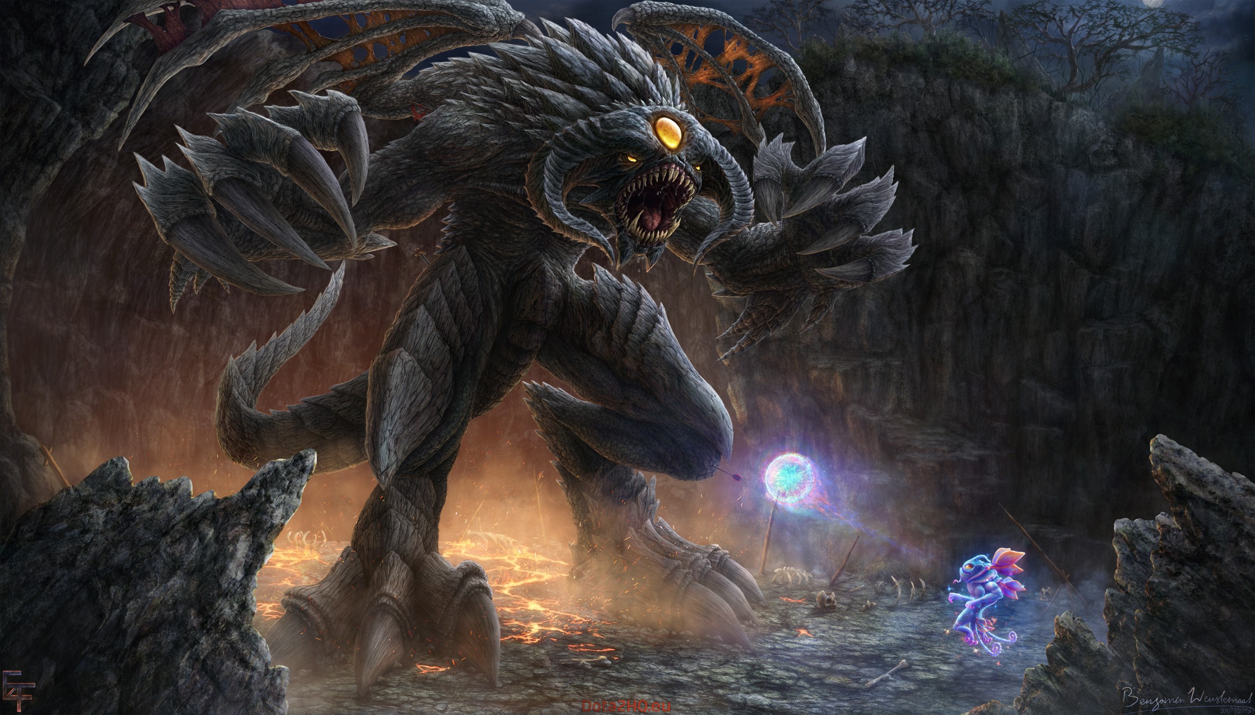 Dota Dota 2 Defense Of The Ancient Valve Valve Corporation Roshan Hero 2560x1458