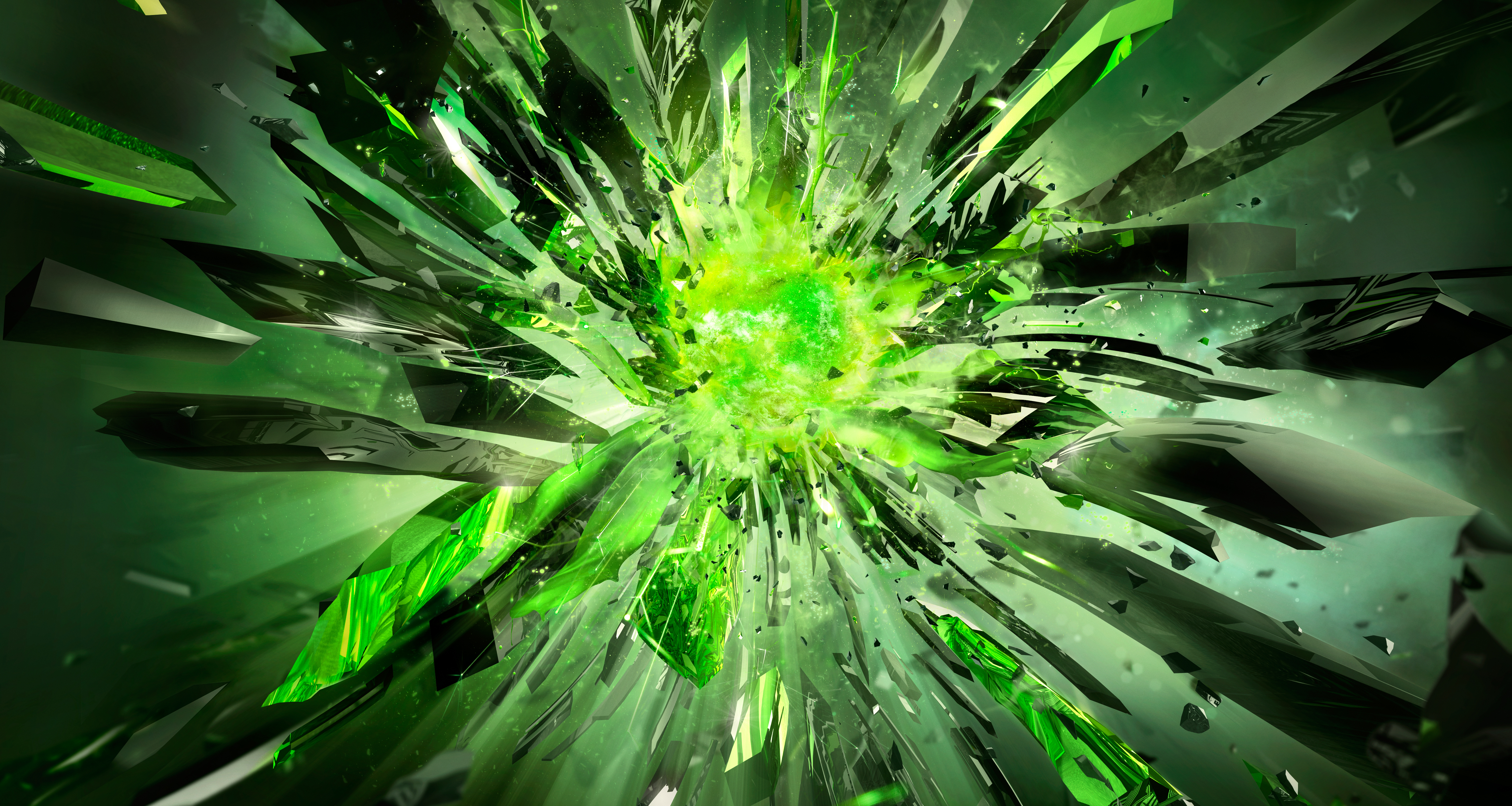 Green Explosion 4800x2560