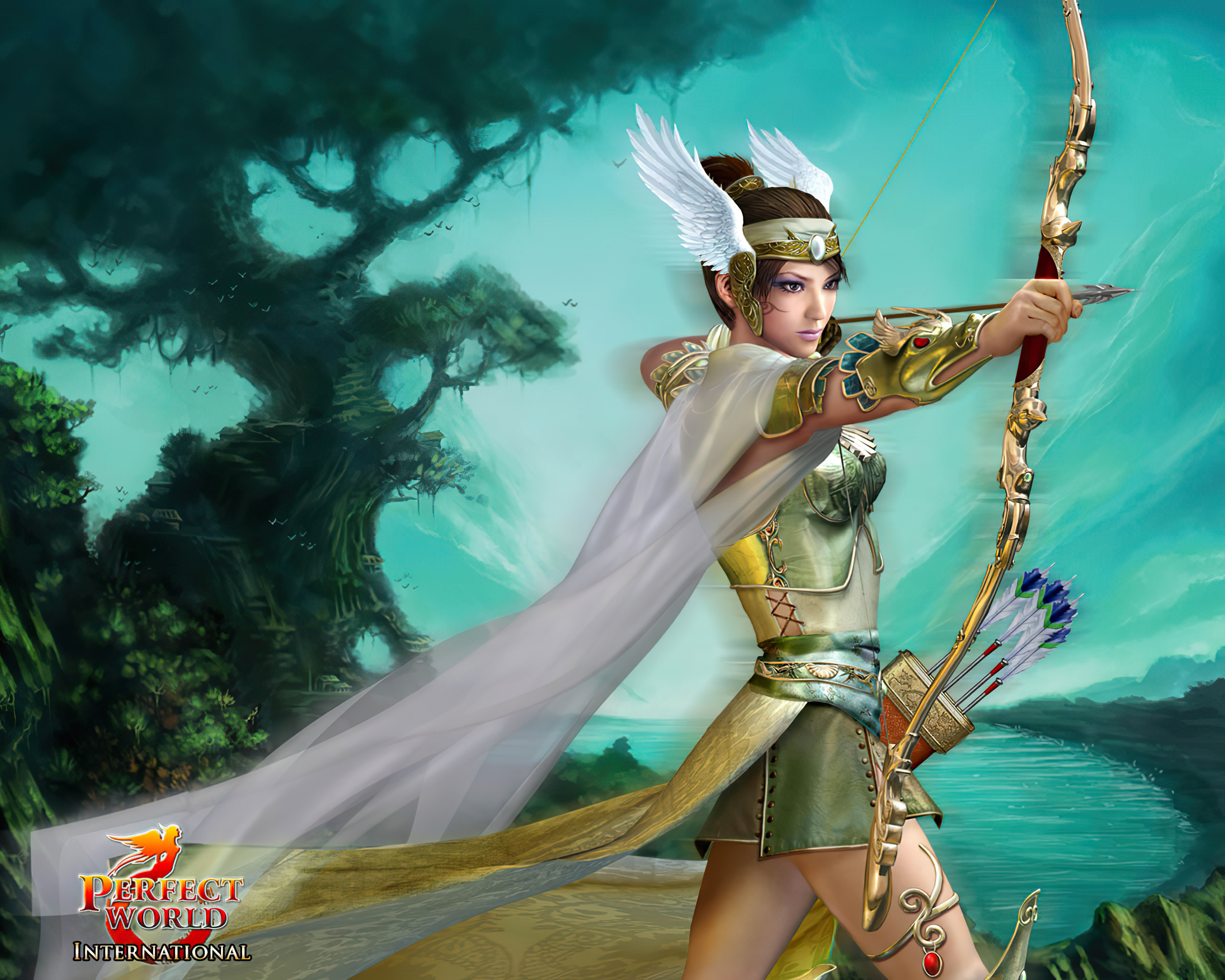 Fantasy Woman Archer Elf 2560x2048