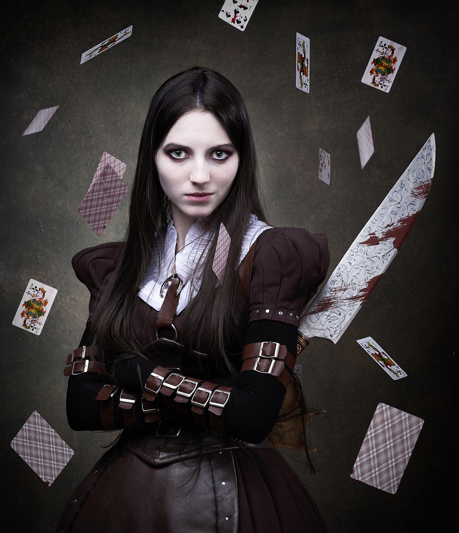Fantasy Girl Playing Cards Women Model Cosplay American McGees Alice Alice Through The Looking Glass 1551x1800