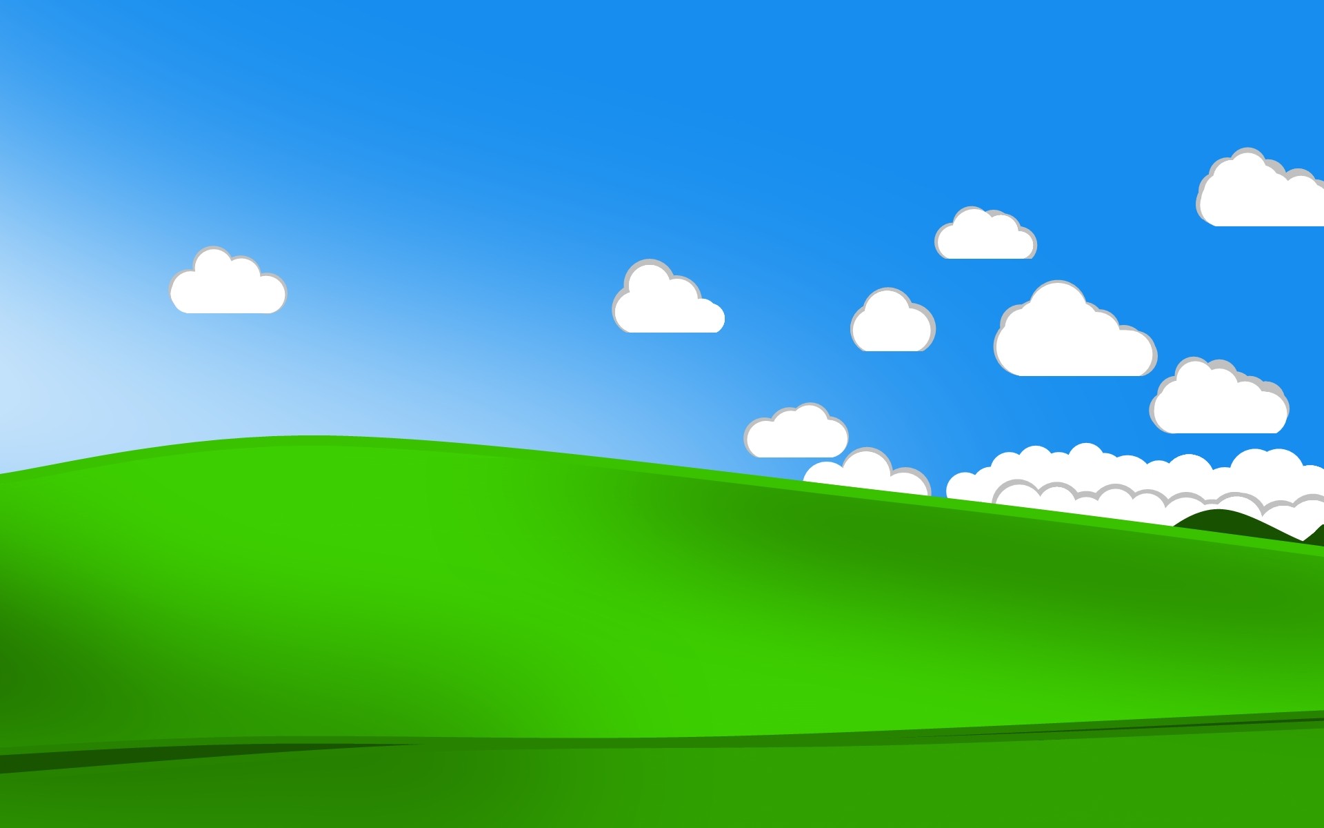 Bliss Windows XP Minimalism Valley Clouds 1920x1200