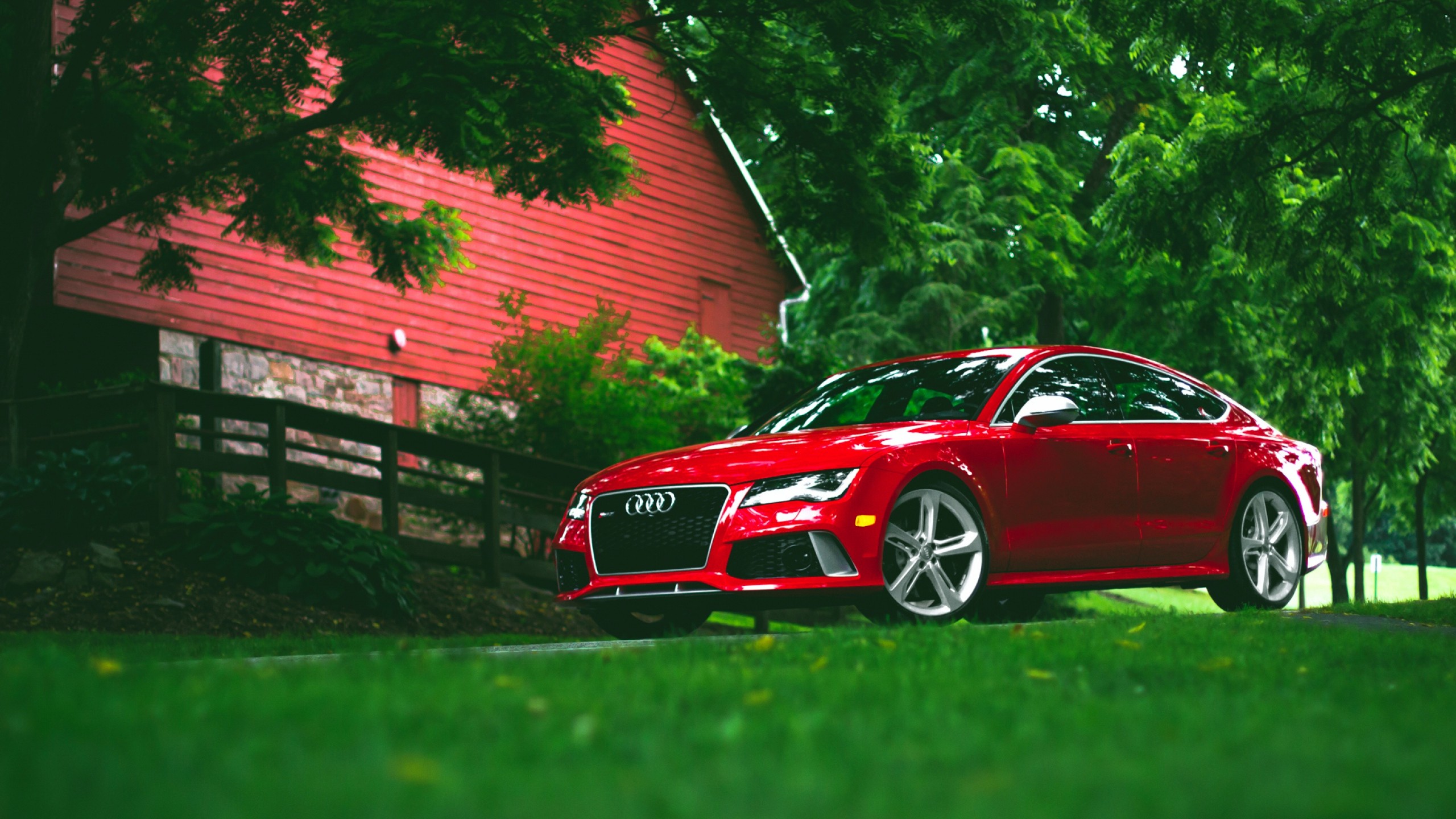 Car Front Angle View Audi RS7 2560x1440