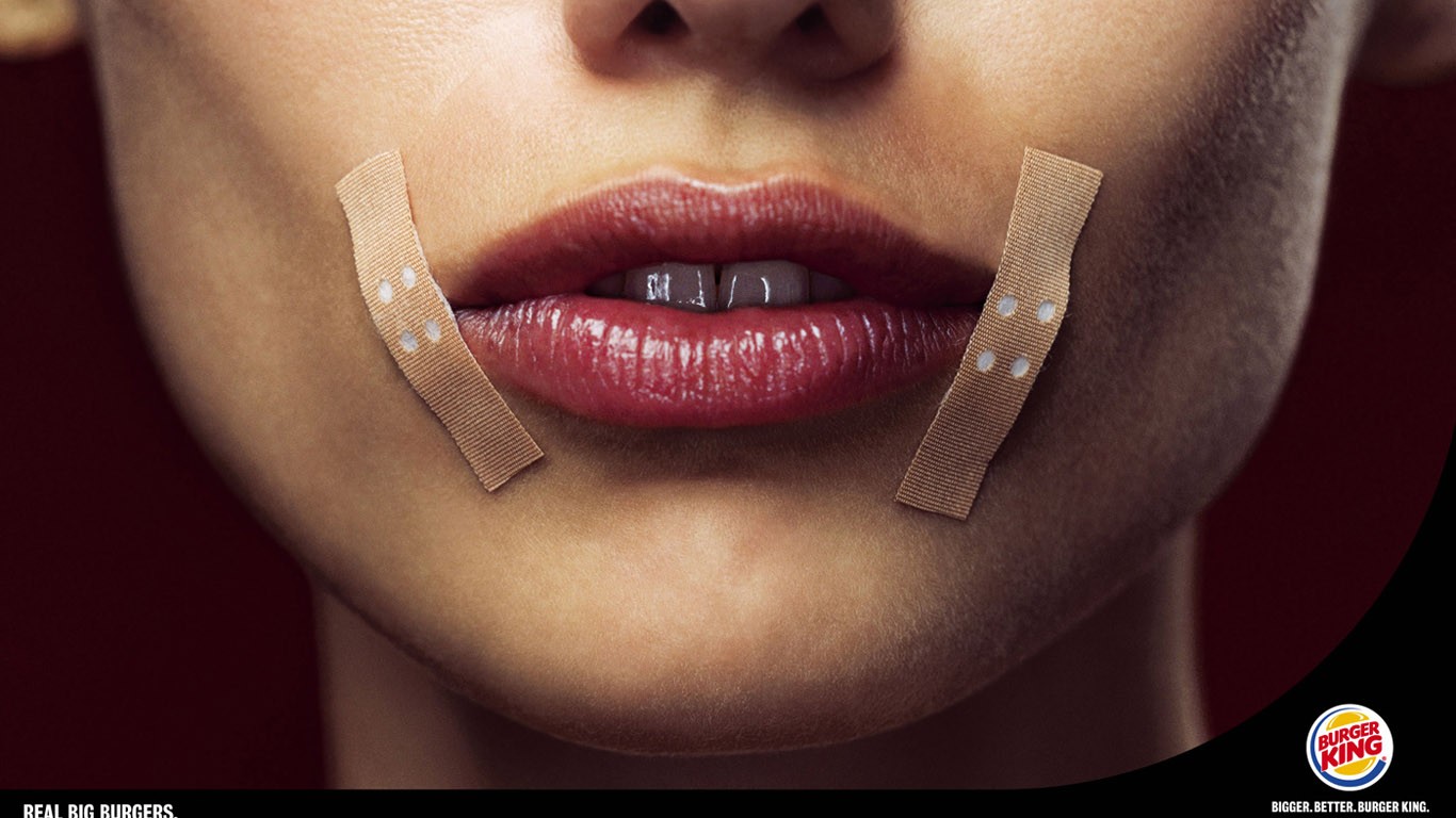Artwork Commercial Women Lips 1366x768