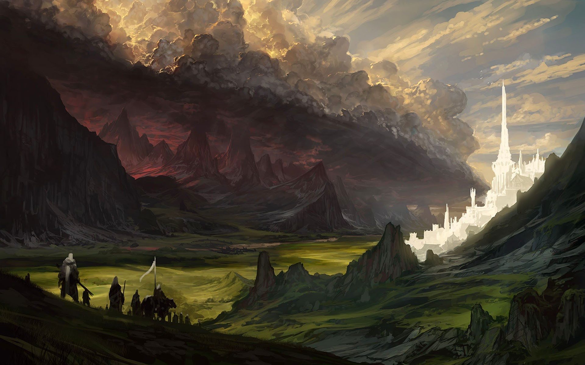 Fantasy Art The Lord Of The Rings Landscape Artwork Mordor 1920x1200