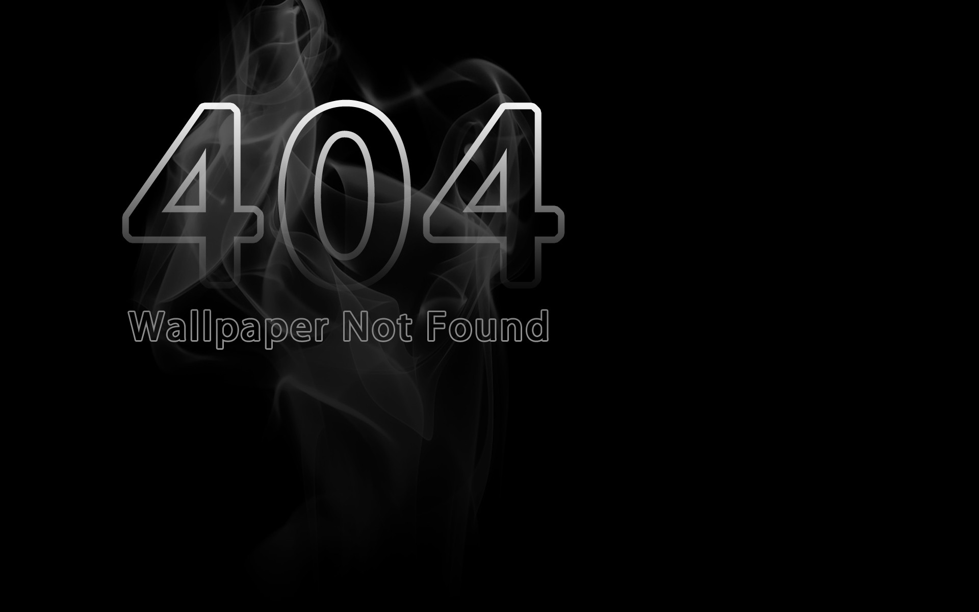 Minimalism Black Dark 404 Not Found 1920x1200