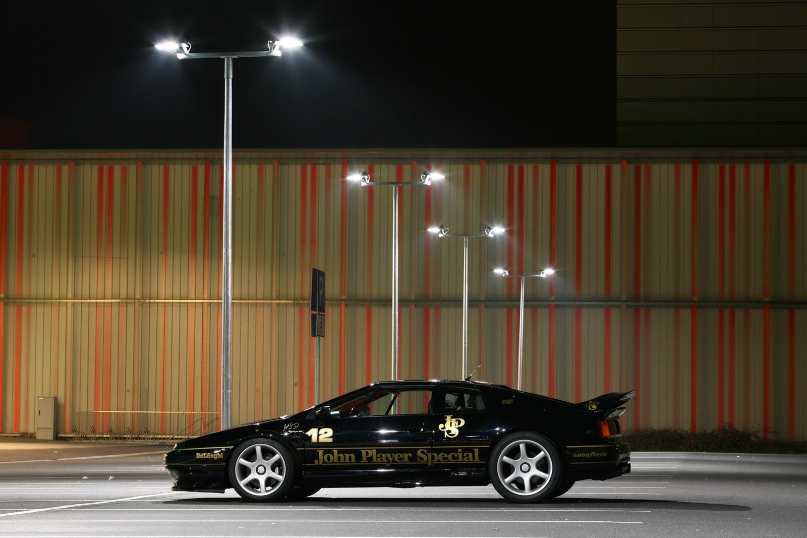 Lotus Lotus Esprit Car Night Parking Lot Black Cars 1600x1066