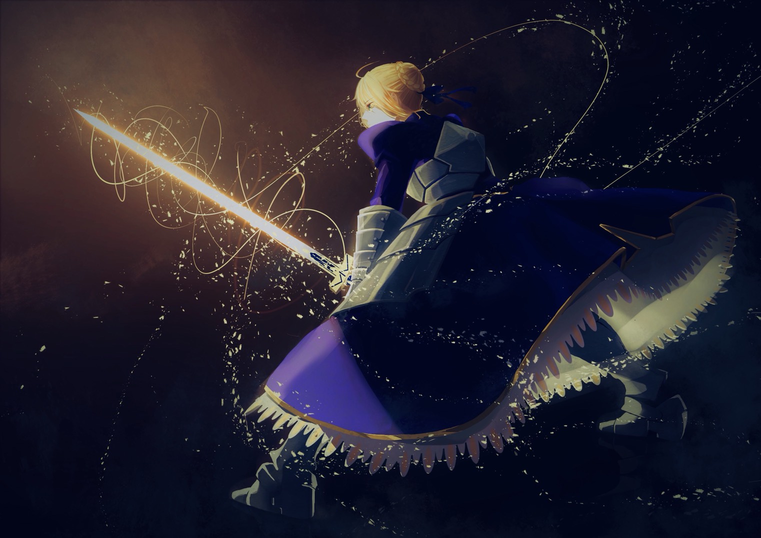 Fate Series FGO Fate Stay Night Fate Zero Anime Girls 2D Female Warrior Long Hair Women With Swords  1522x1076