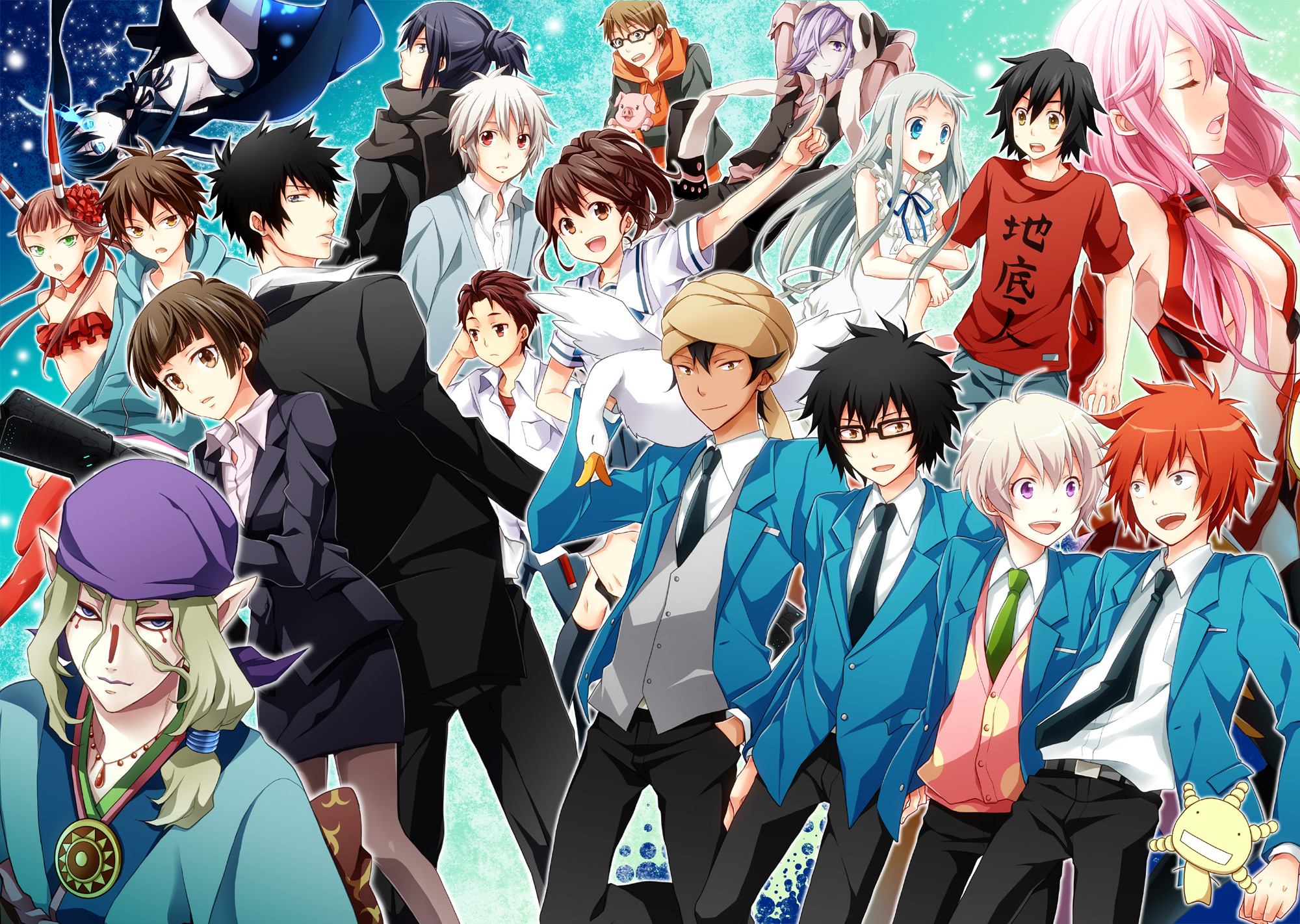 Guilty Crown Psycho Pass Black Rock Shooter No 6 Anime Anohana 2000x1422