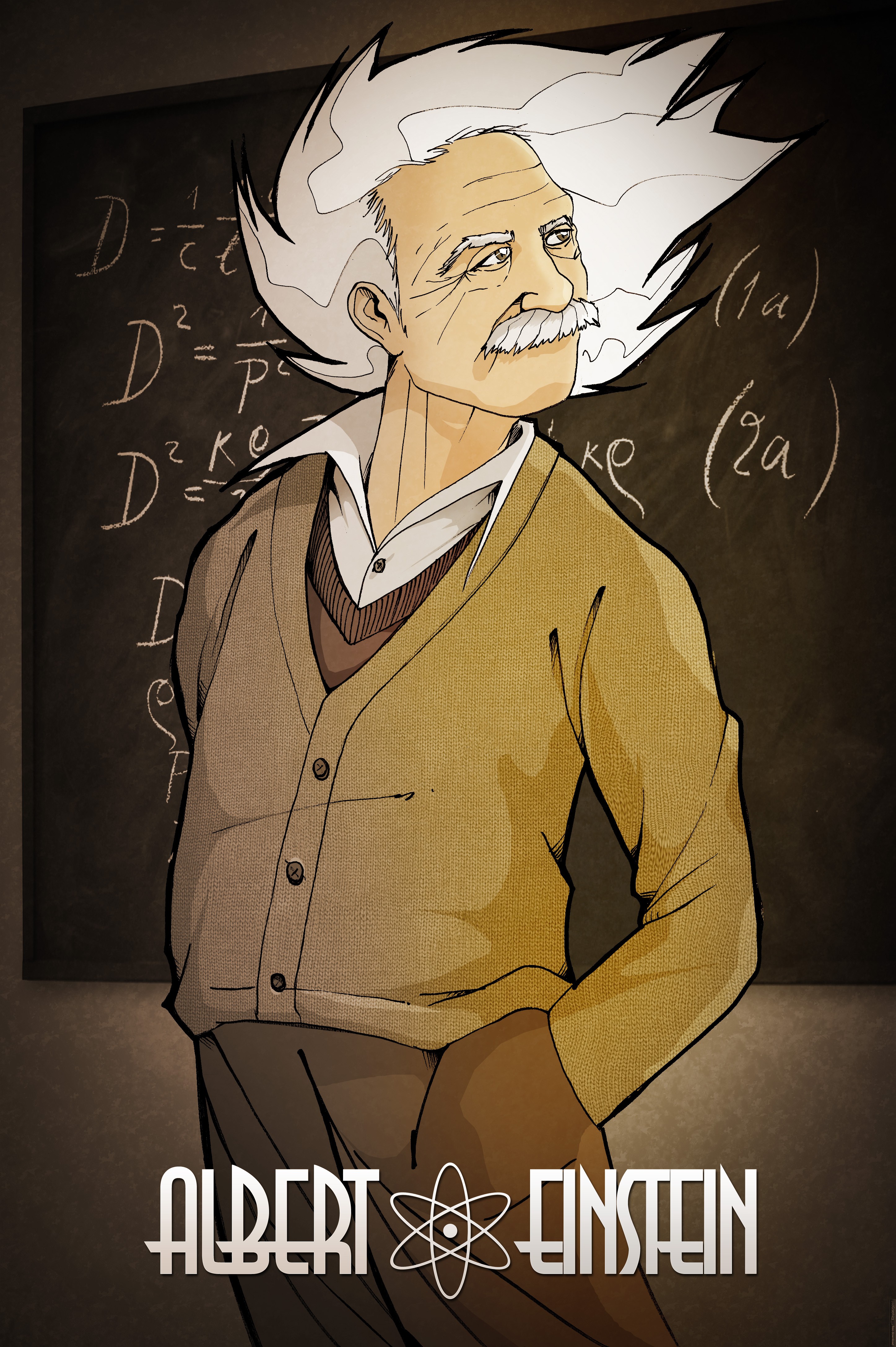 Albert Einstein Men Celebrity Formula Artwork Vertical Scientists 2894x4352