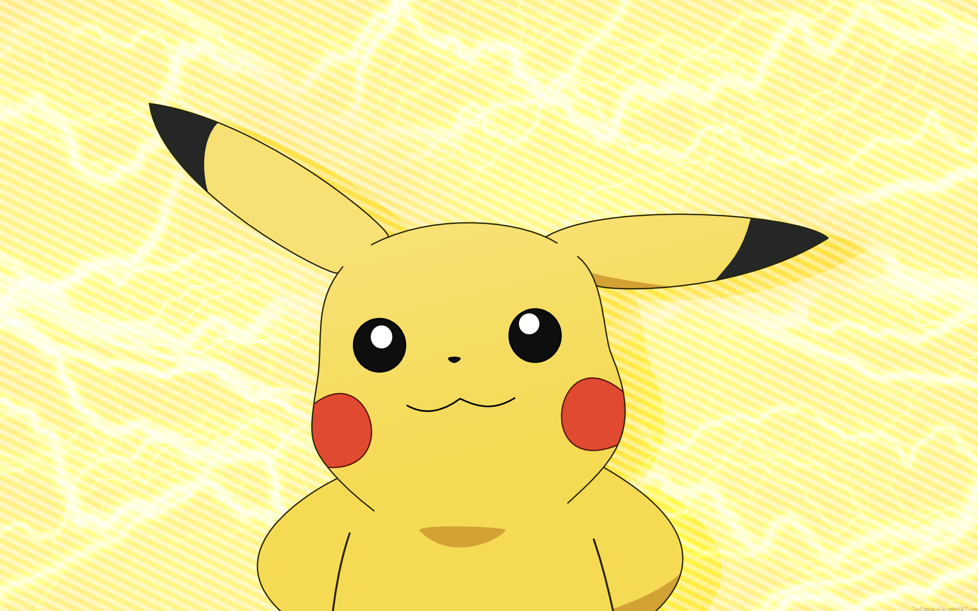 Pokemon Electricity Pikachu Yellow 1920x1200