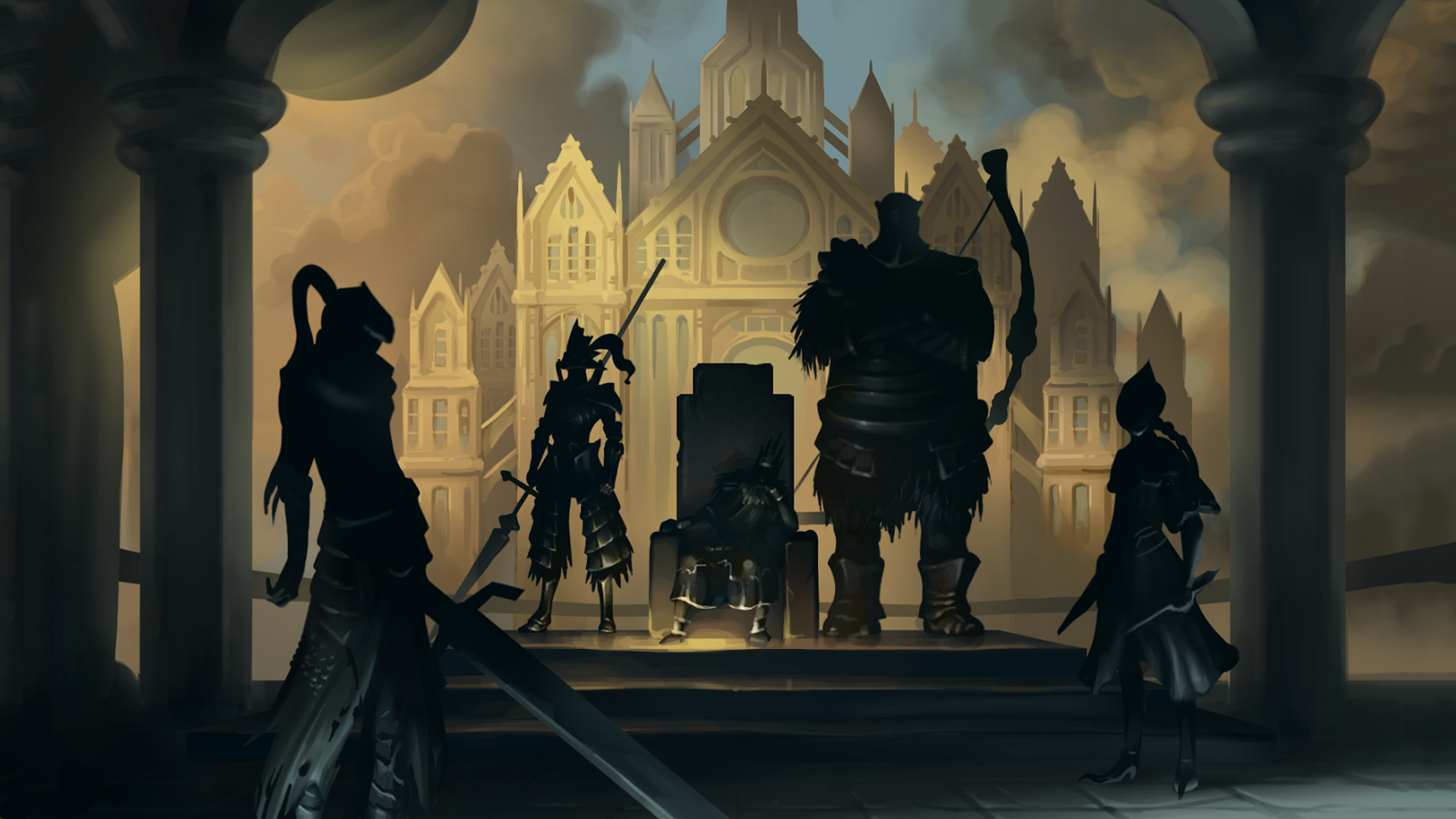 Dark Souls Artorias The Abysswalker Dragonslayer Ornstein Hawkeye Gough Lords Blade Ciaran Gwyn Lord 1920x1080