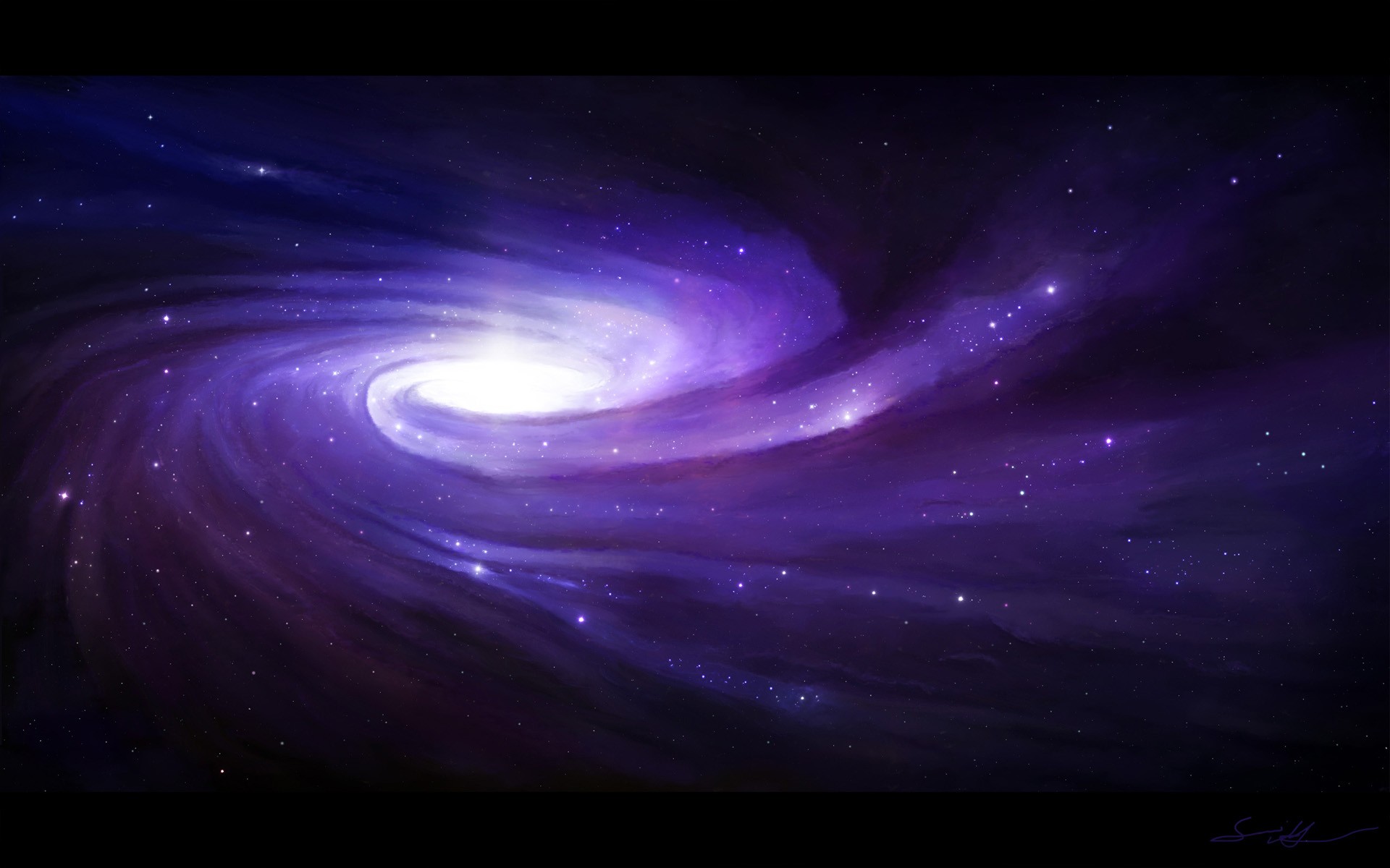 Galaxy Spiral Galaxy Space Art Space Digital Art 1920x1200