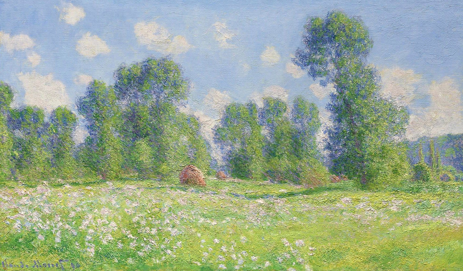 Painting Classic Art Nature Landscape Claude Monet 1920x1125
