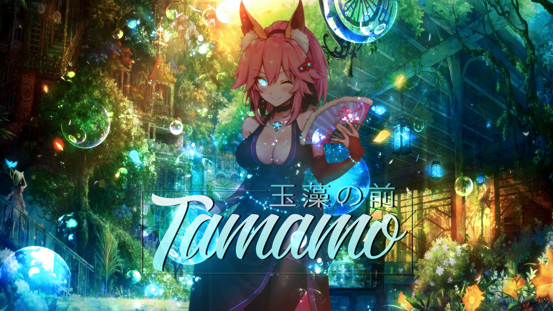 Tamamo No Mae Fate Grand Order Fate Grand Order Fate Extra Anime Girls Anime Colorful Animal Ears Bl 1920x1080