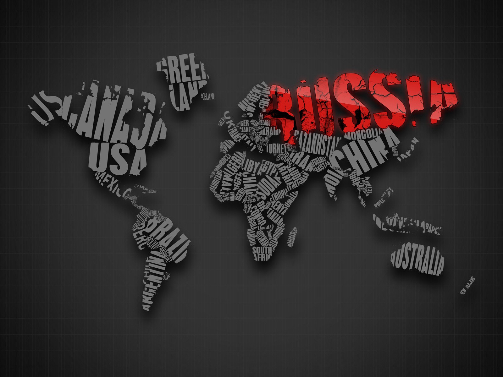 Word Clouds World Map Digital Art 1600x1200