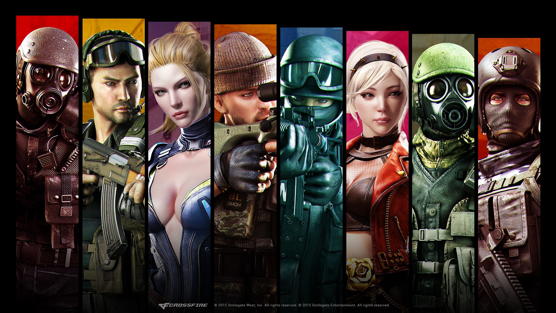CrossFire First Person Shooter Collage 2015 Year Blonde Soldier Video Games Video Game Art 1920x1080
