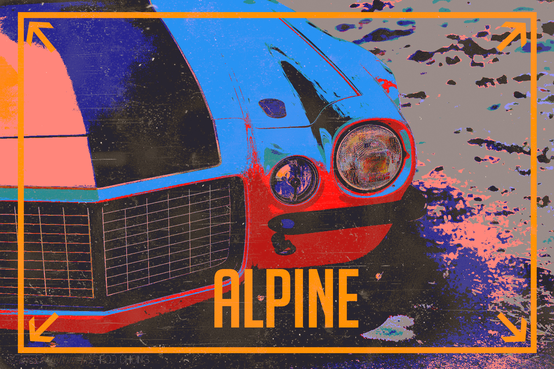 Alpine Vision Digital Art Car Vehicle Mist Sports Car Colorful Grunge 1920x1280
