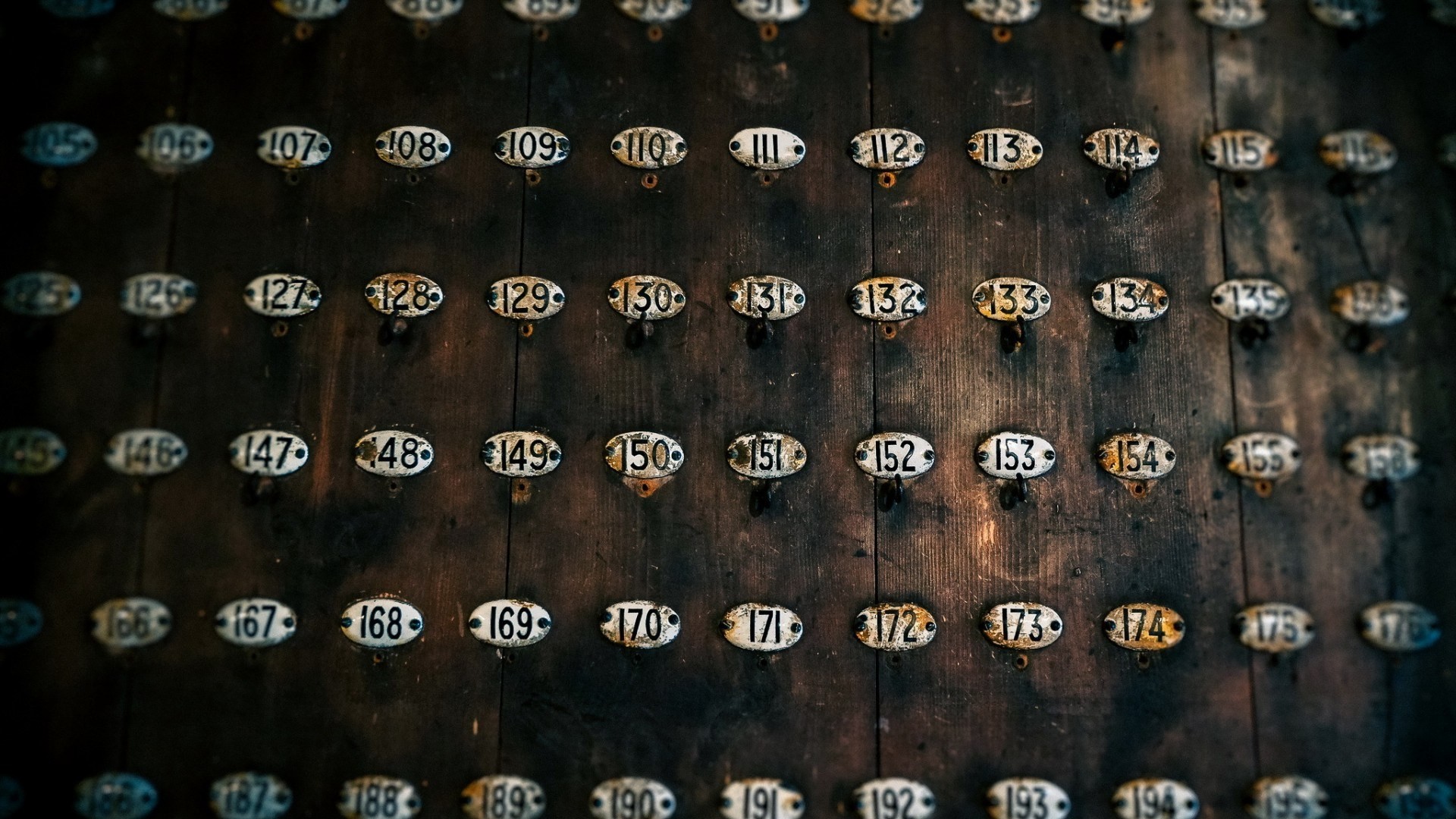 Simple Background Wood Wooden Surface Numbers Depth Of Field Old Simplicity 1920x1080