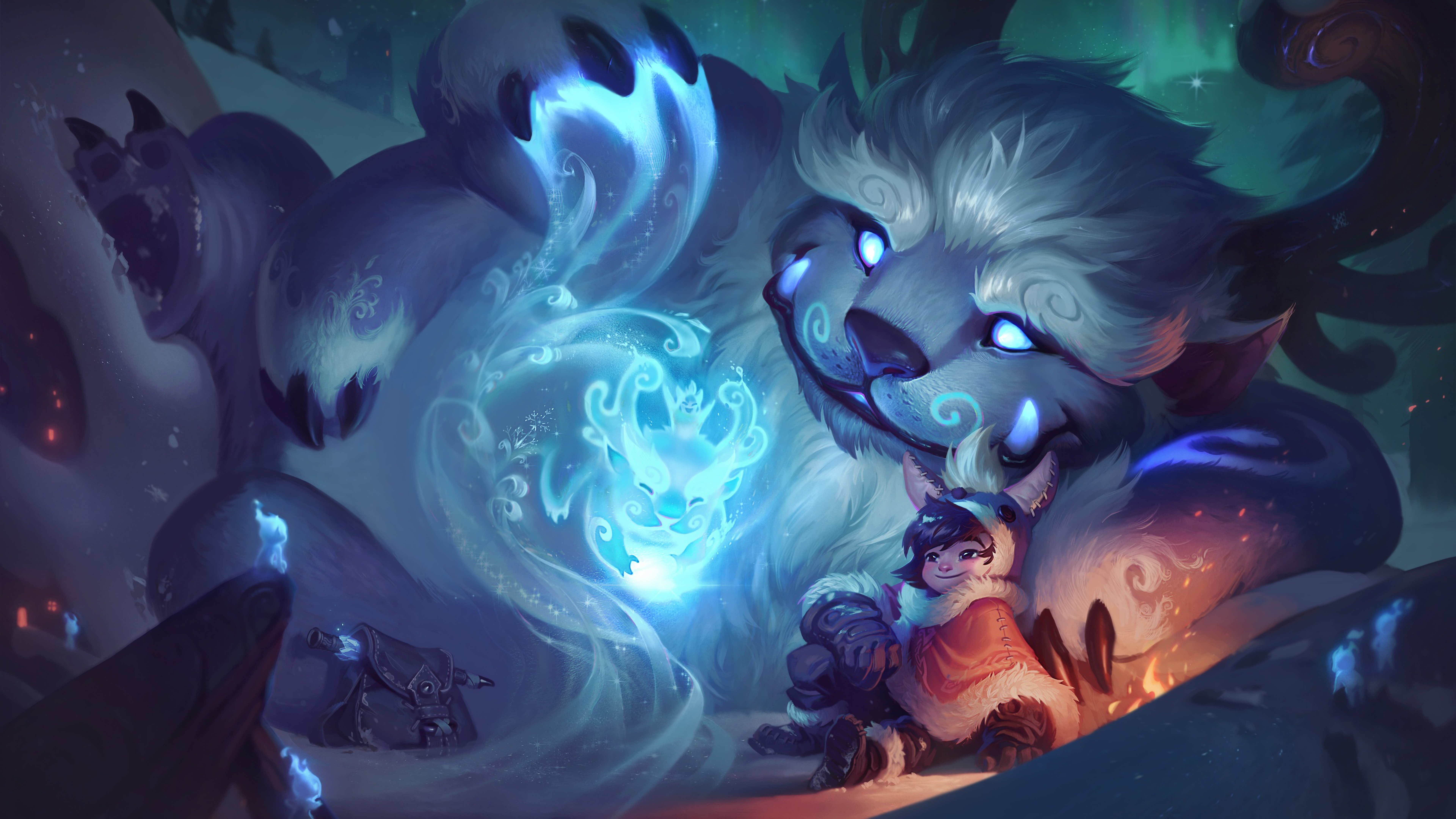 League Of Legends Nunu Nunu Willump PC Gaming Cyan 7680x4320