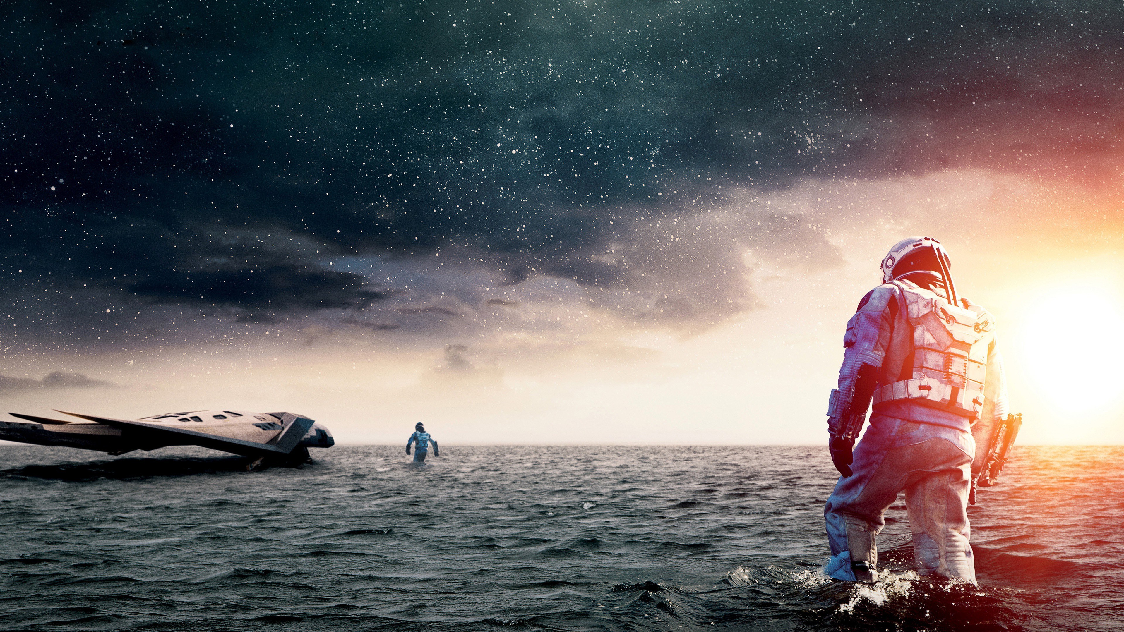 Interstellar Movie Movies Astronaut Sea 3840x2160