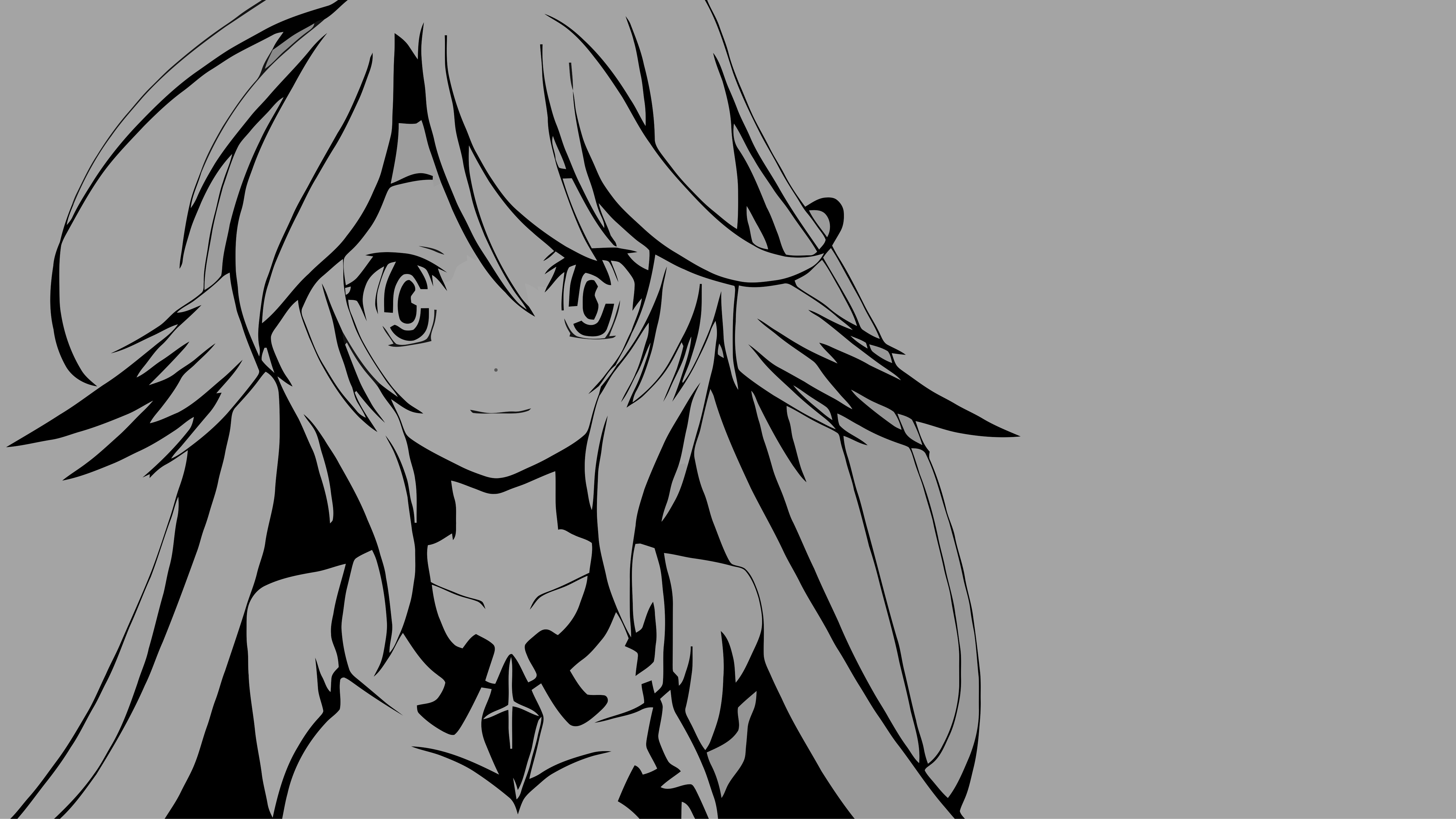 Anime Girls Jibril No Game No Life Simple Background 5000x2813