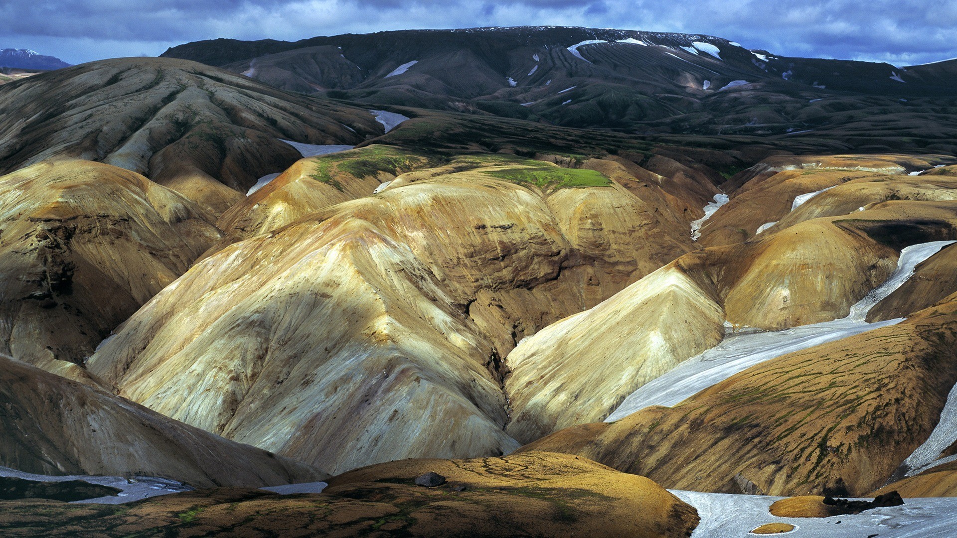 Landscape Nature Mountains Gorge Snow 1920x1080