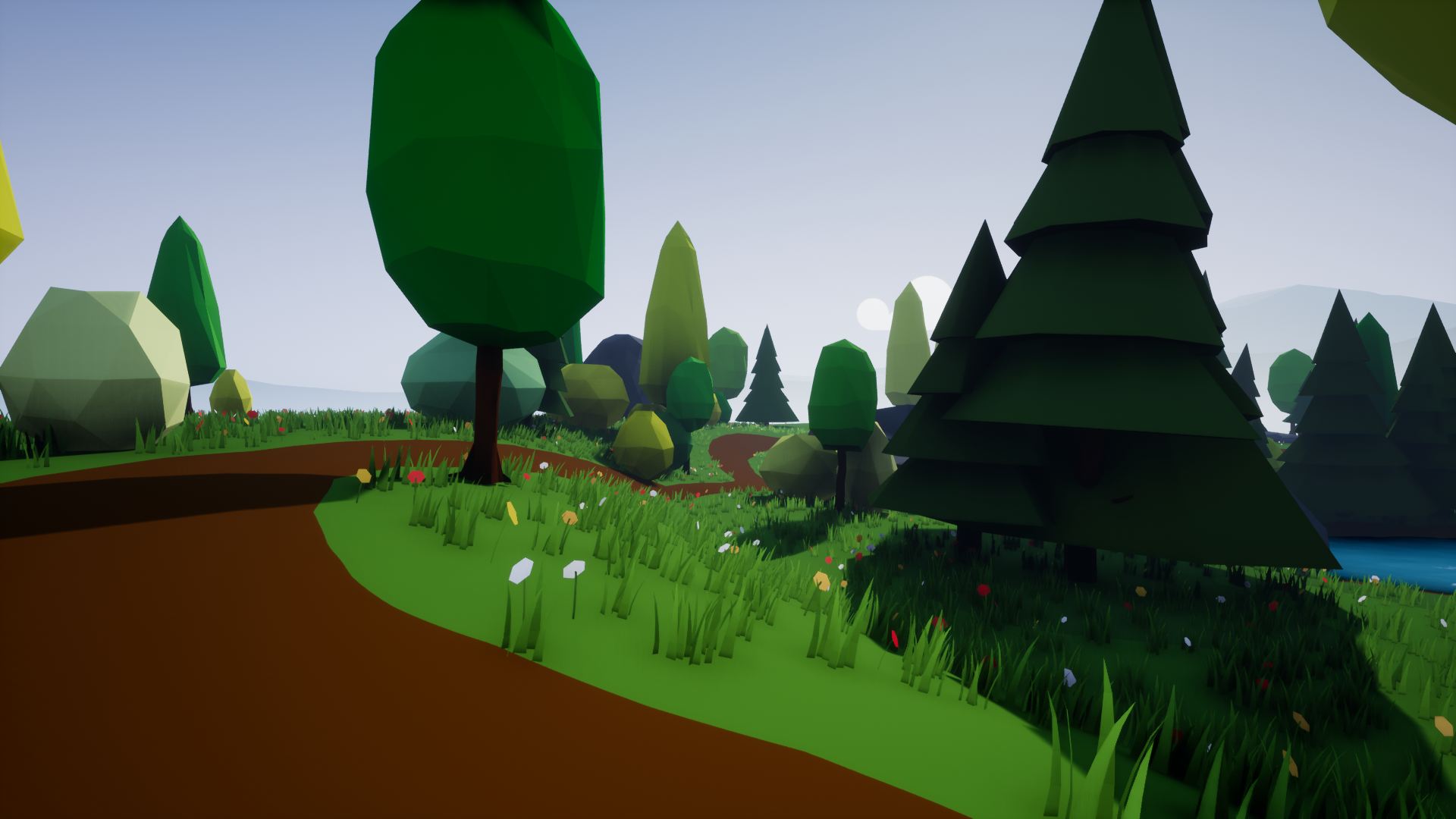 Low Poly Unreal Engine 4 Environment Nature Forest 1920x1080