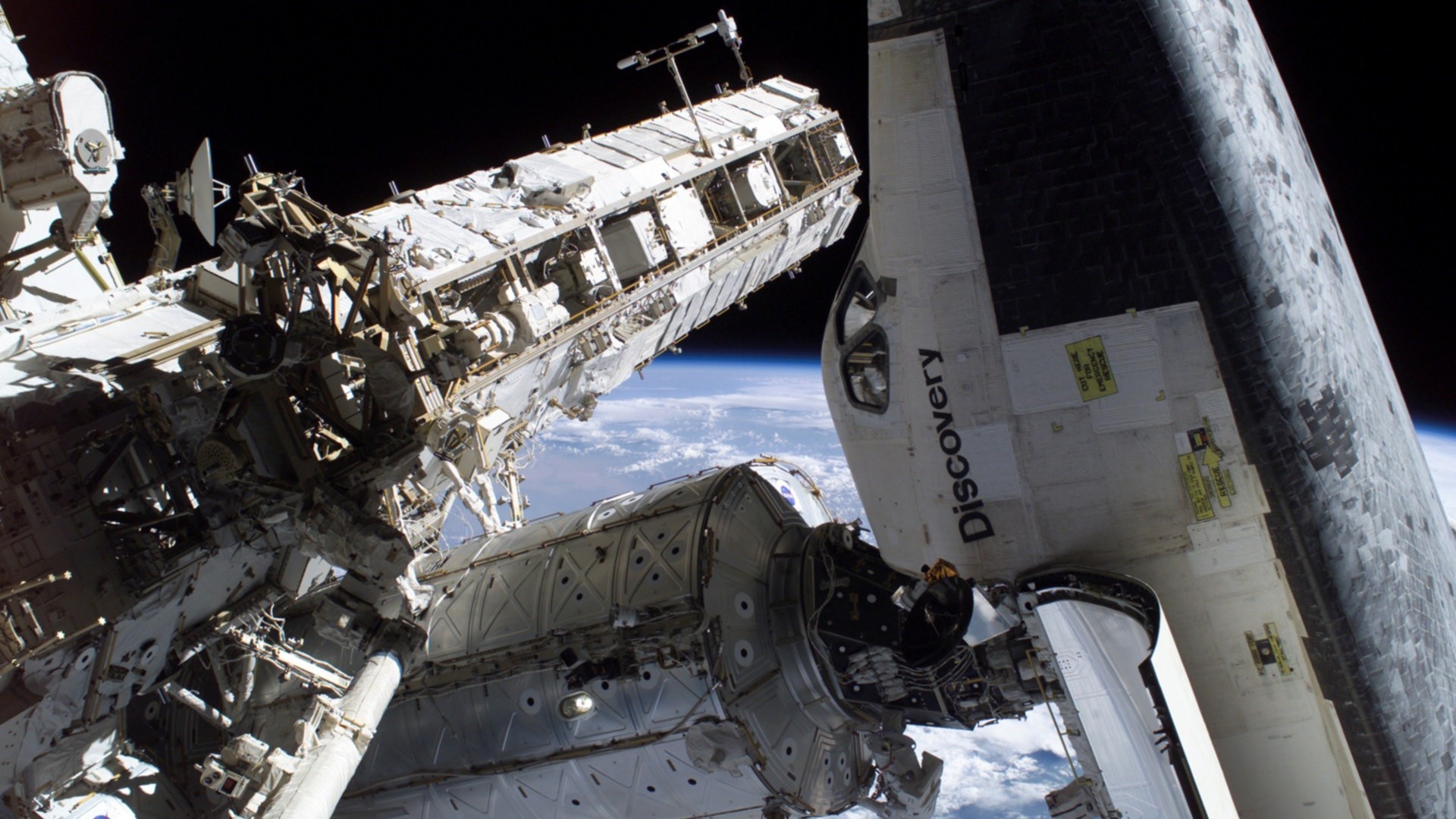 Space Shuttle International Space Station Space NASA Discovery 1920x1080