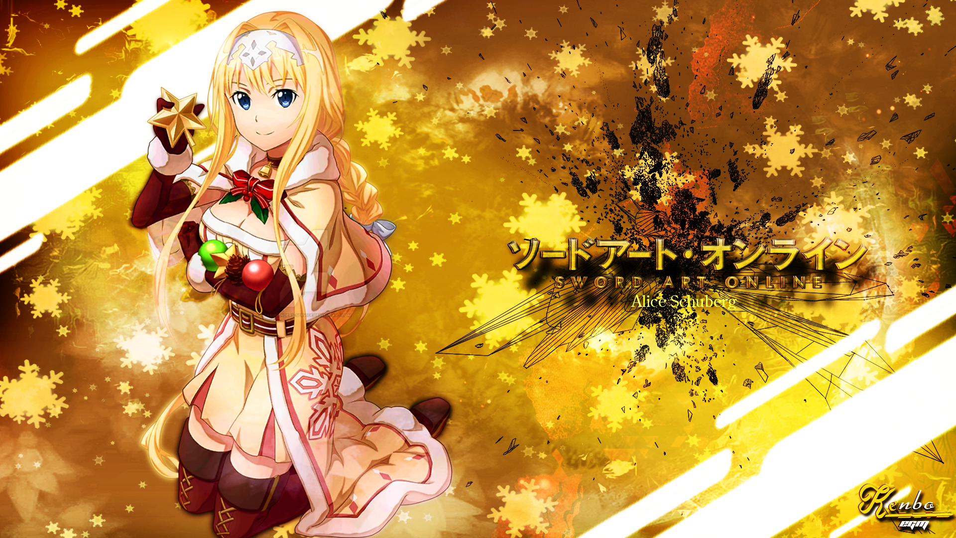 Anime Anime Girls Christmas Christmas Ornaments Sword Art Online Alternative Sword Art Online Altern 1920x1080