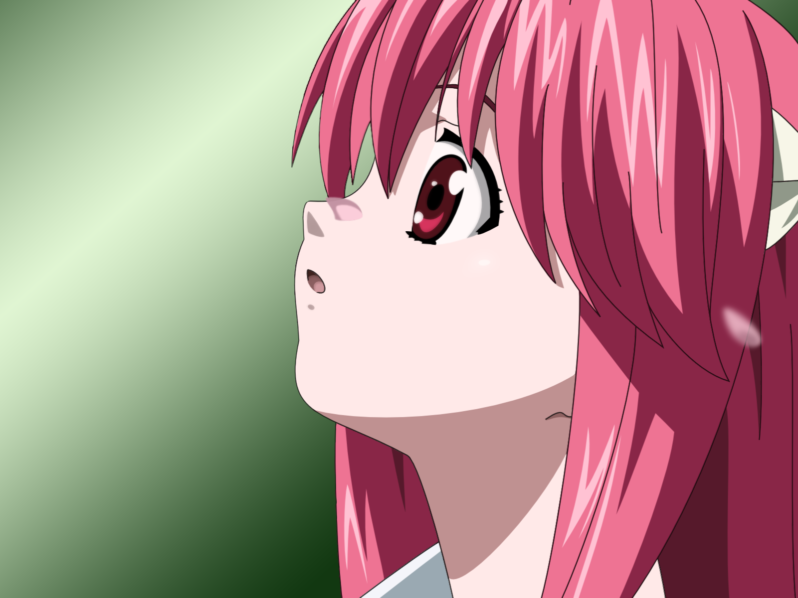 Elfen Lied Anime Anime Girls Pink Hair Red Eyes Nyu 1600x1200