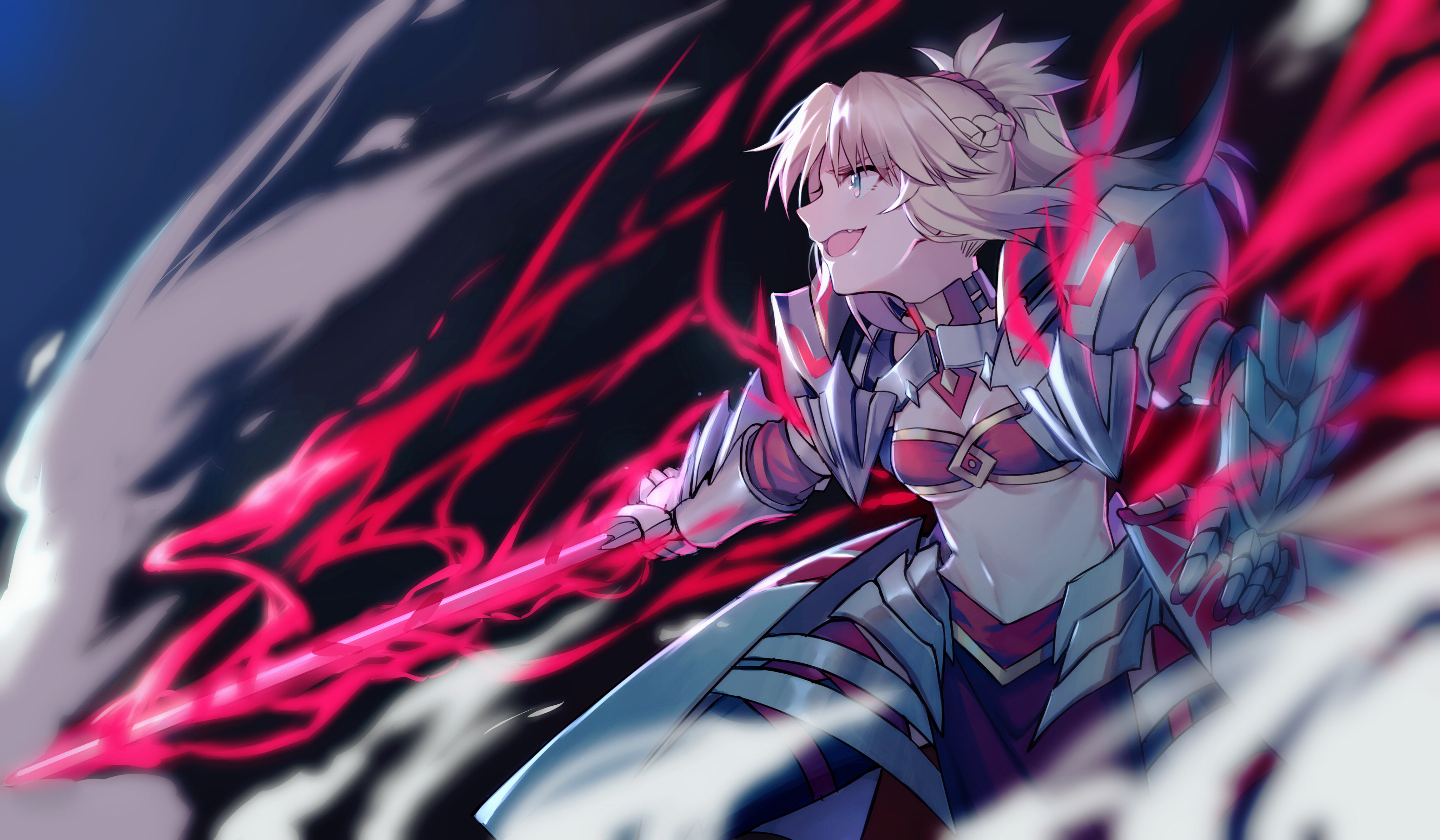 Fate Series FGO Fate Apocrypha Anime Girls Long Hair Women With Swords Blond Hair Armor Ponytail Mor 4032x2352