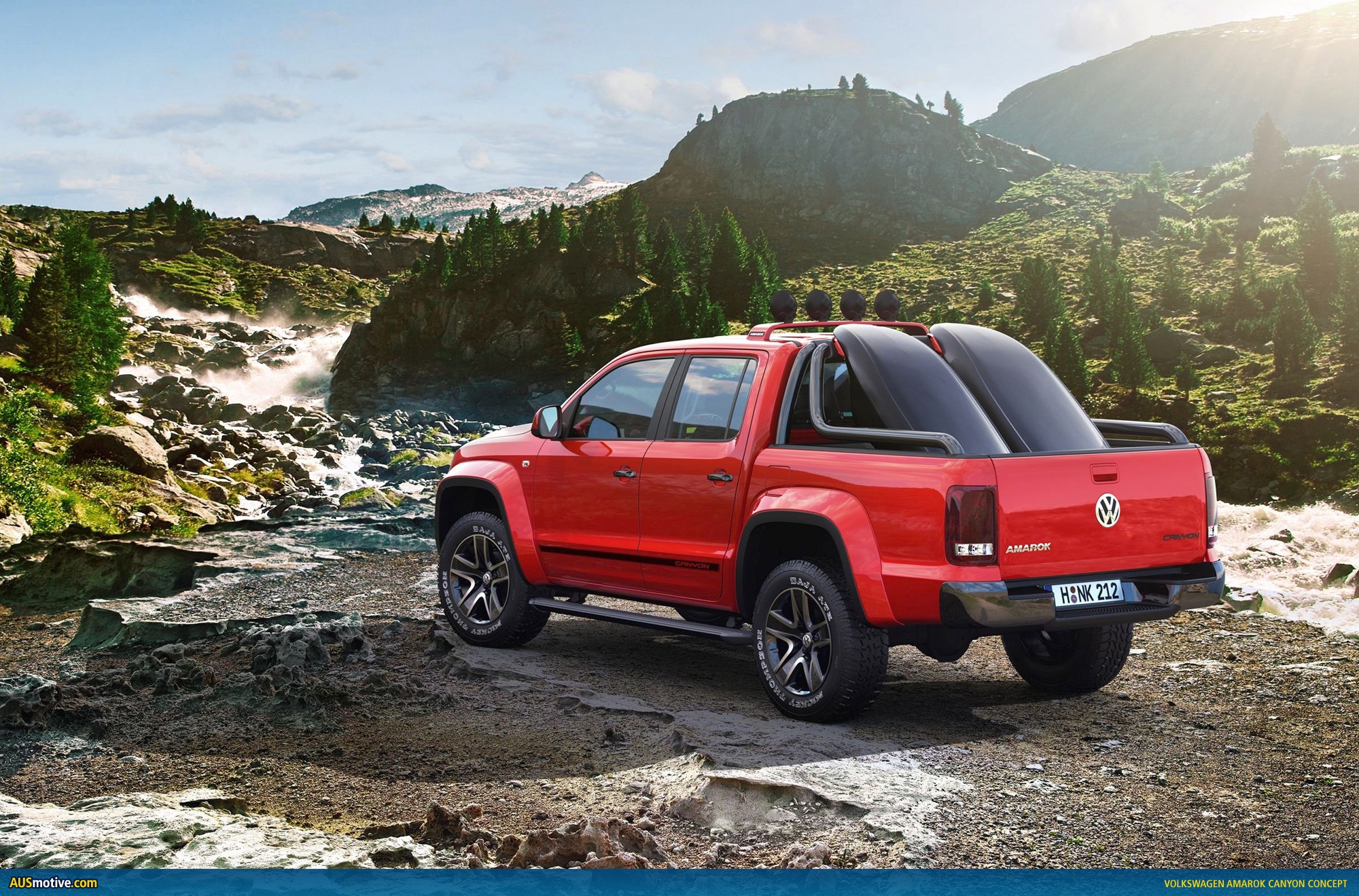 Car Volkswagen Numbers Vehicle Red Cars Amarok Pickup Trucks 2000x1320