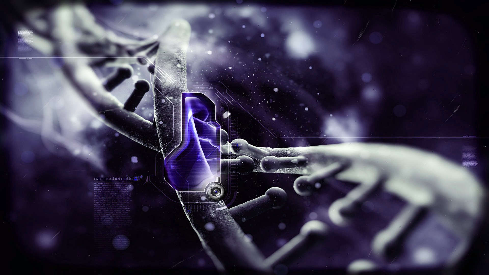 DNA Simple Background Simple Video Games 1920x1080