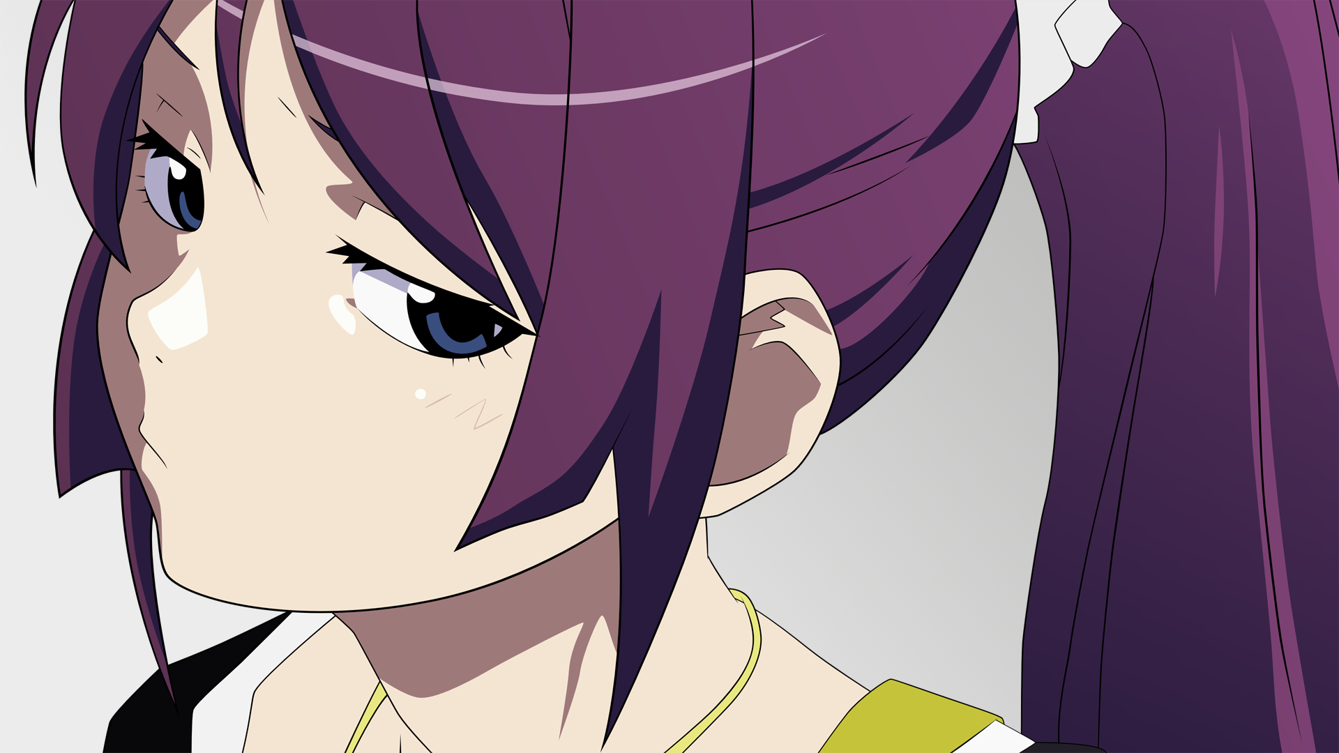 Hitagi Senj Gahara Bakemonogatari Monogatari Series Monogatari Series Second Season Purple Hair Girl 1920x1080