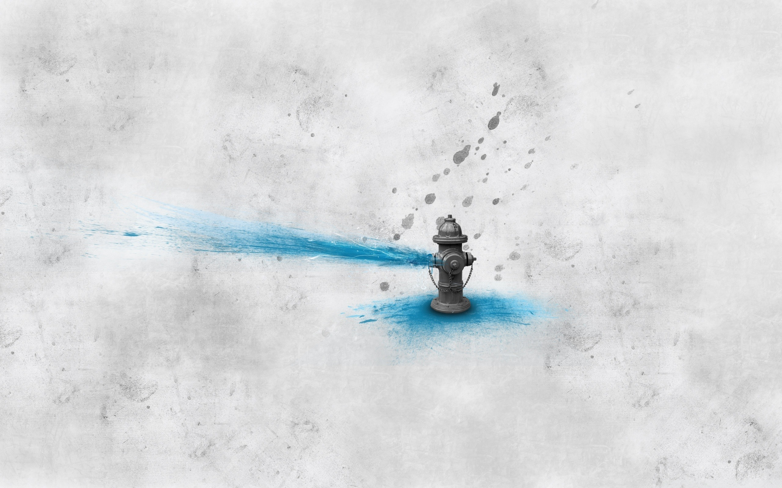 Minimalism Digital Art Artwork Water Pipes Splashes Dirt White Background Fire Hydrants 2560x1600