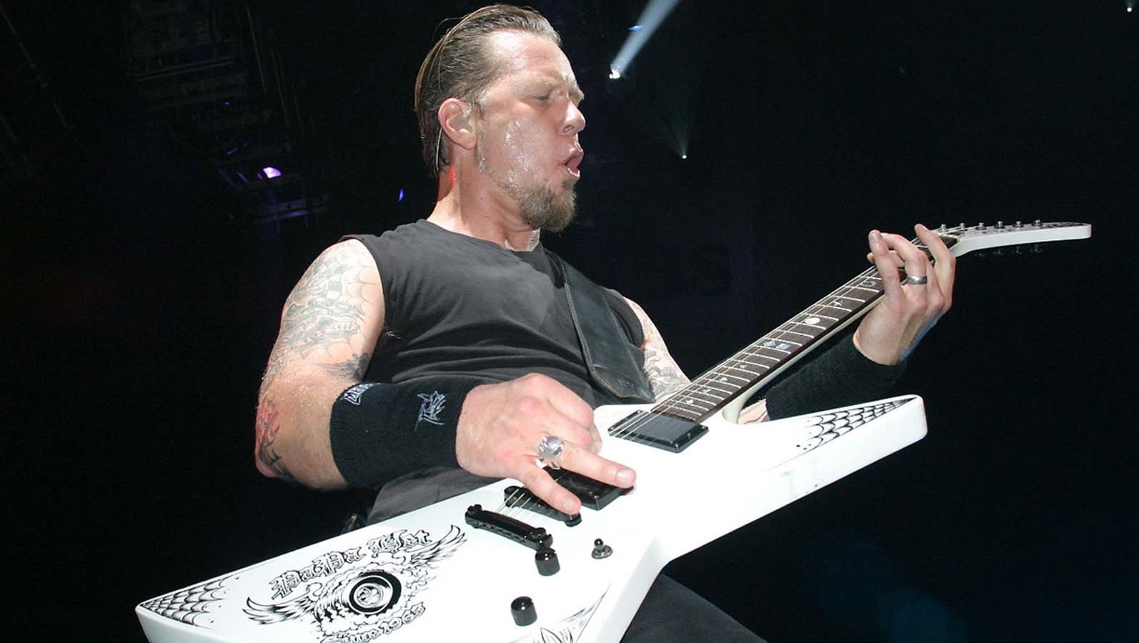 Guitarist Electric Guitar Big 4 Concerts Heavy Metal Sweat Music Metallica James Hetfield Low Angle 1594x900