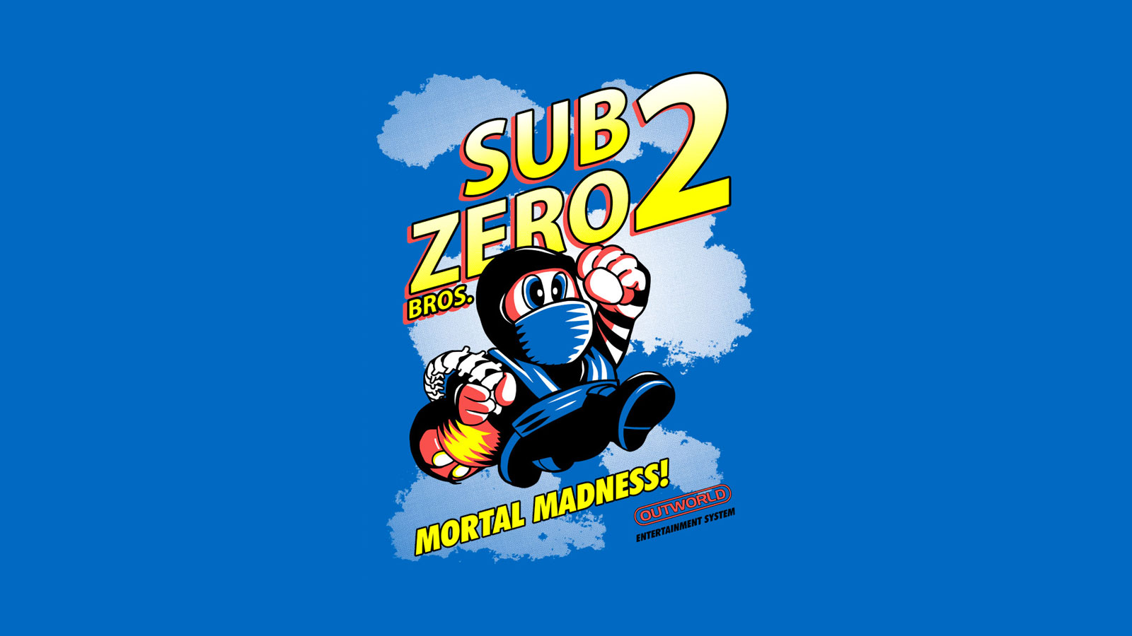 Mario Blue Mortal Kombat Humor 1600x900