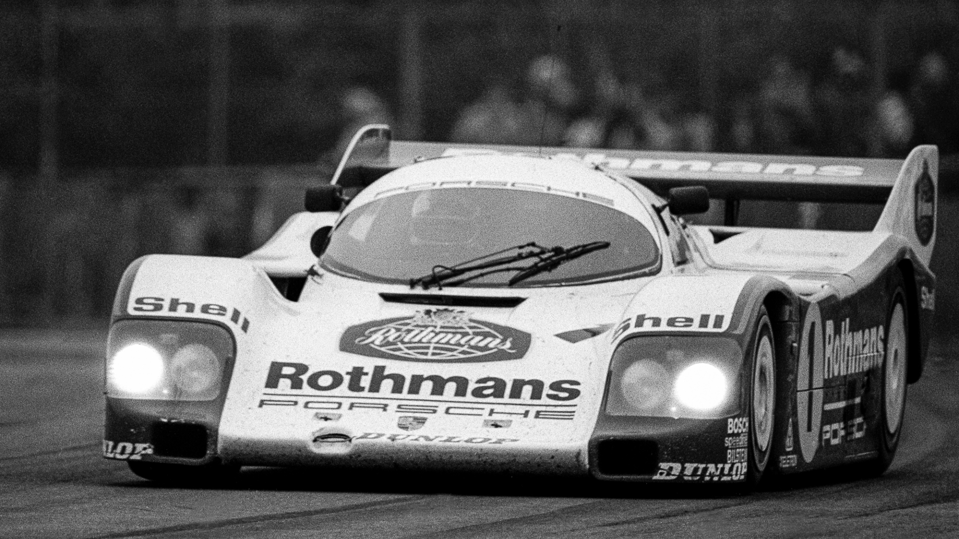 Porsche 956 Race Cars Le Mans Monochrome 80s Cars 1920x1080