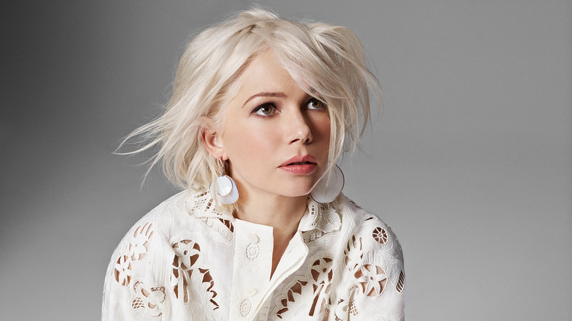 Michelle Williams Actress Blonde Earrings 1920x1080