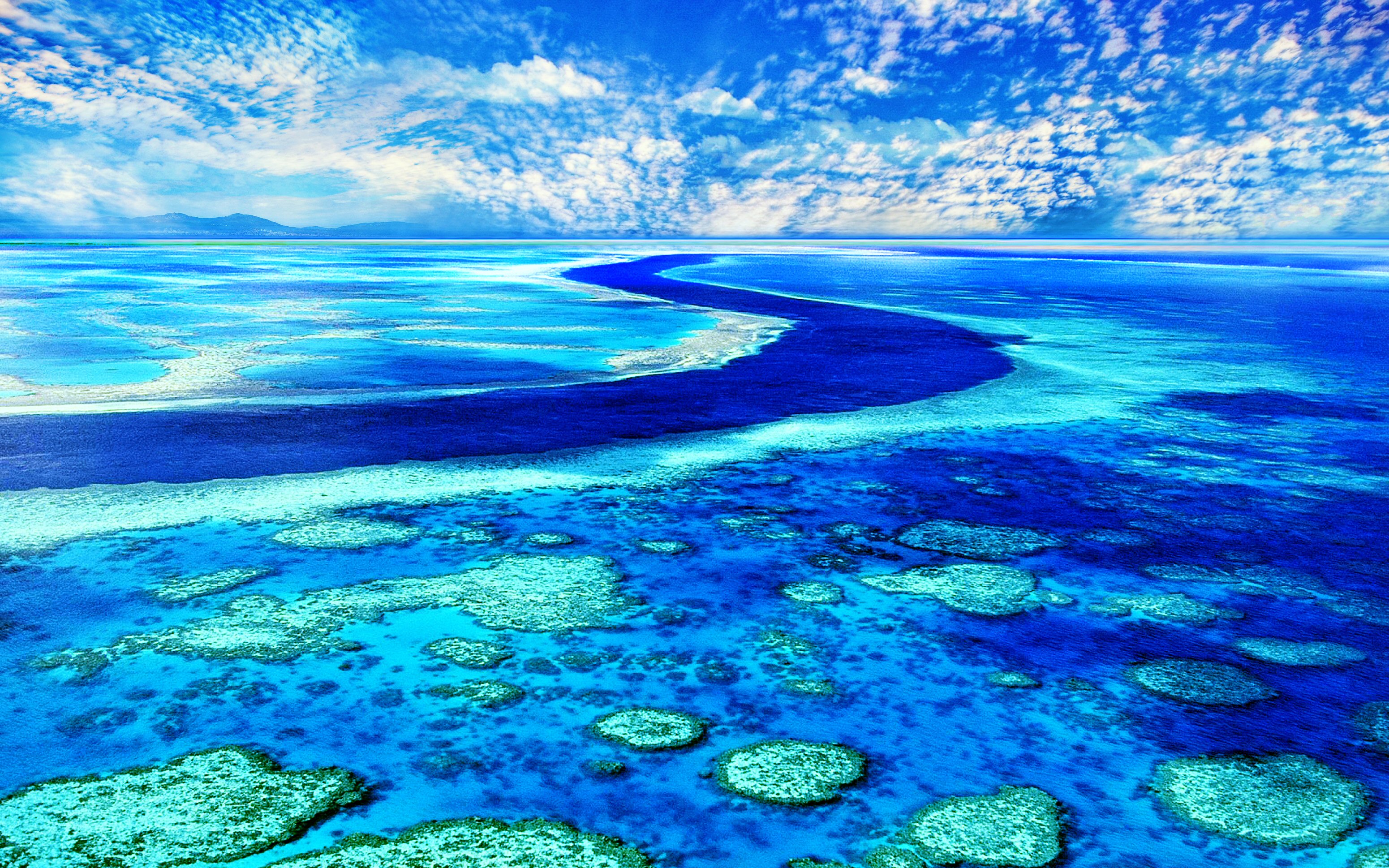 Horizon Scenic Reef Sky Blue Azure Summer 3101x1938