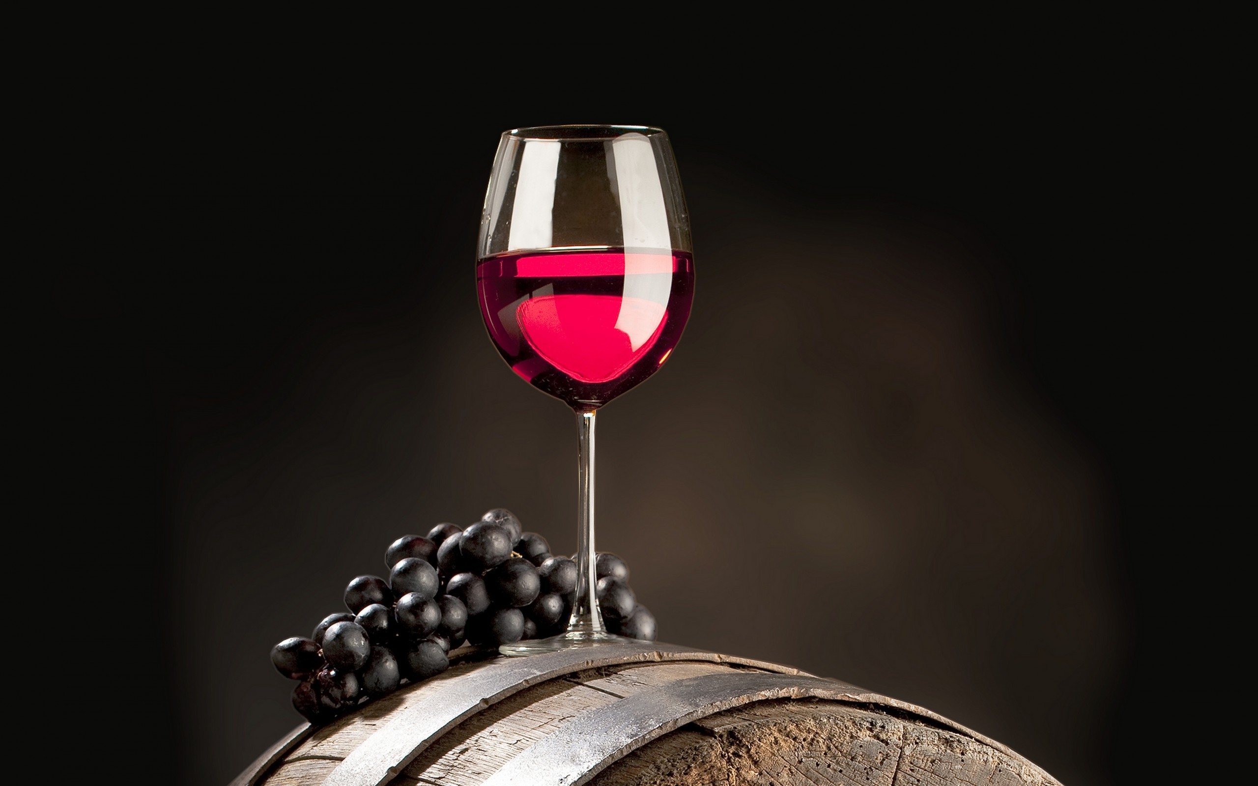 Wine Drink Red Wine Grapes Drinking Glass Red 2560x1600