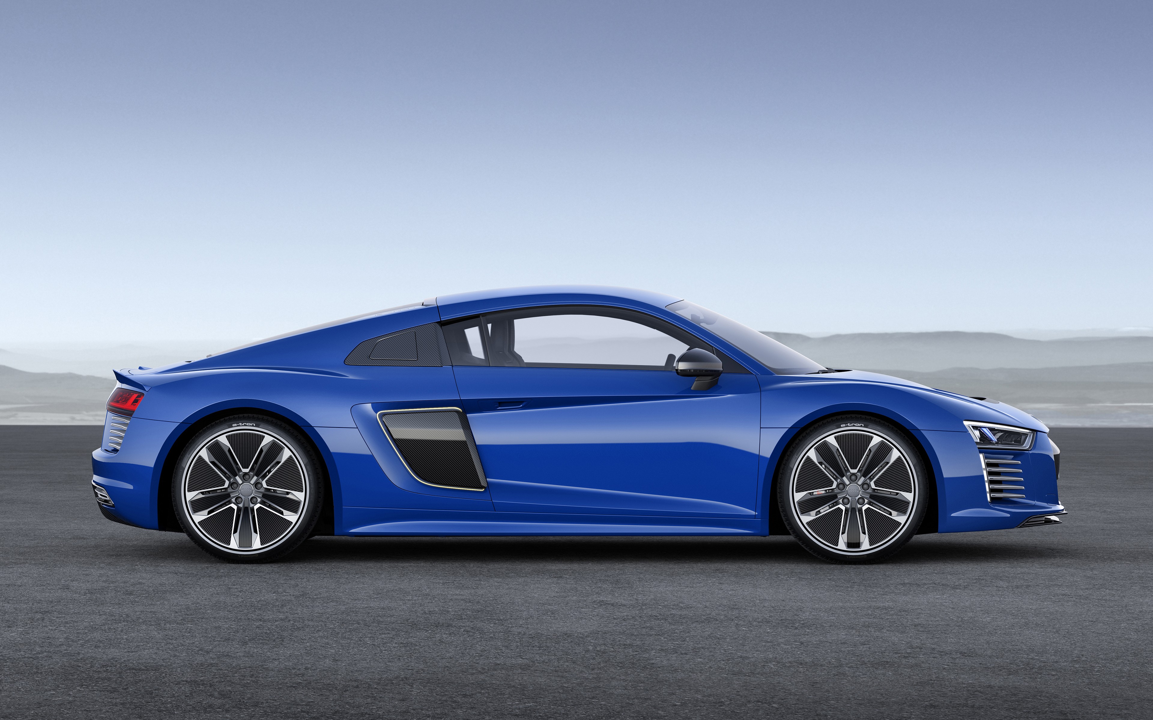 Audi R8 Car Vehicle Super Car Electric Car Blue Cars Side View Audi R8 Type 4S Audi R8 E Tron 3840x2400