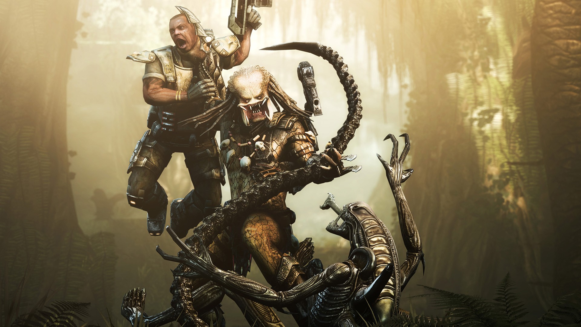 Alien Movie Predator Movie Alien Vs Predator Video Games 1920x1080