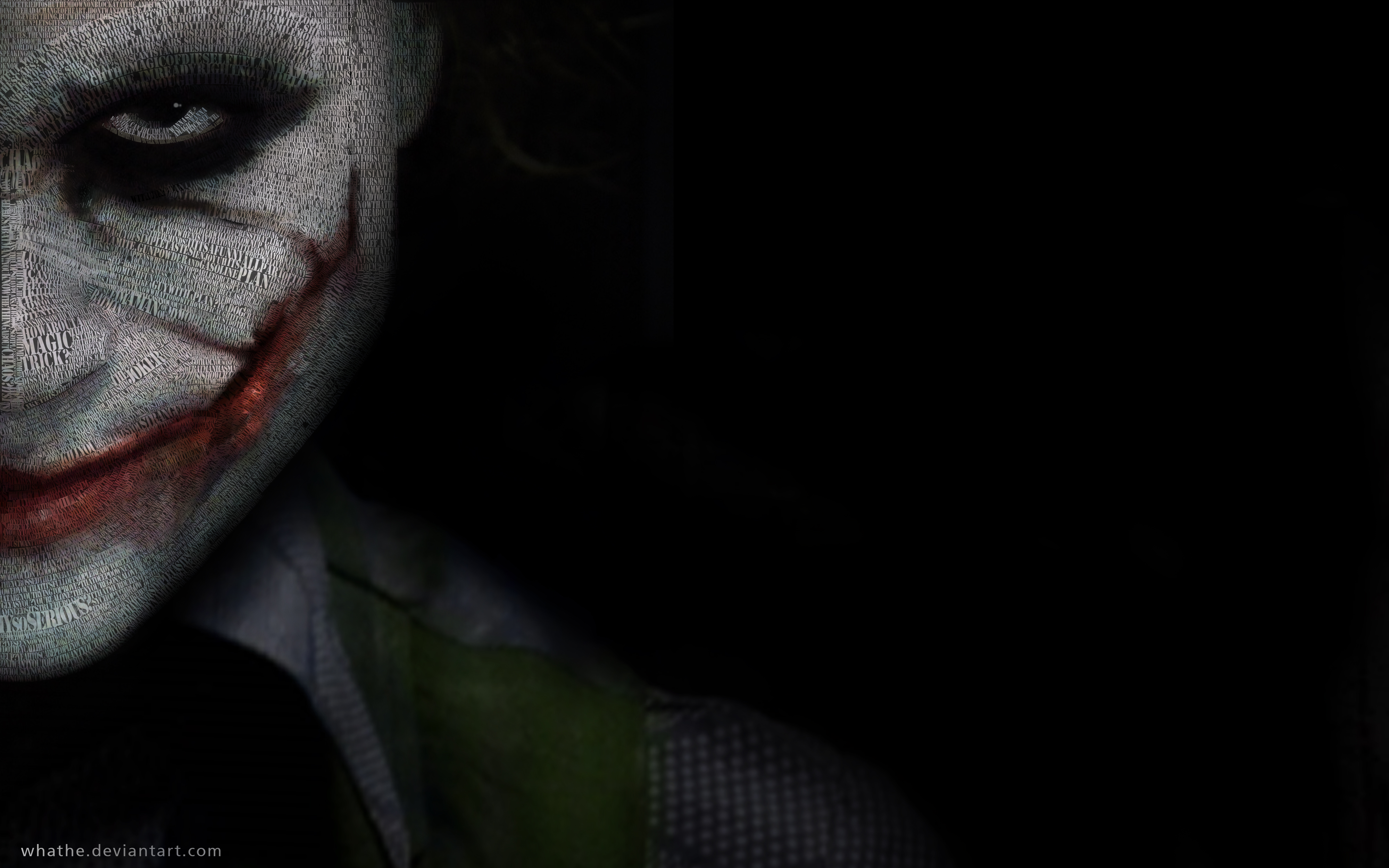 Joker Batman Returns Movie Scenes Typographic Portraits 4000x2500