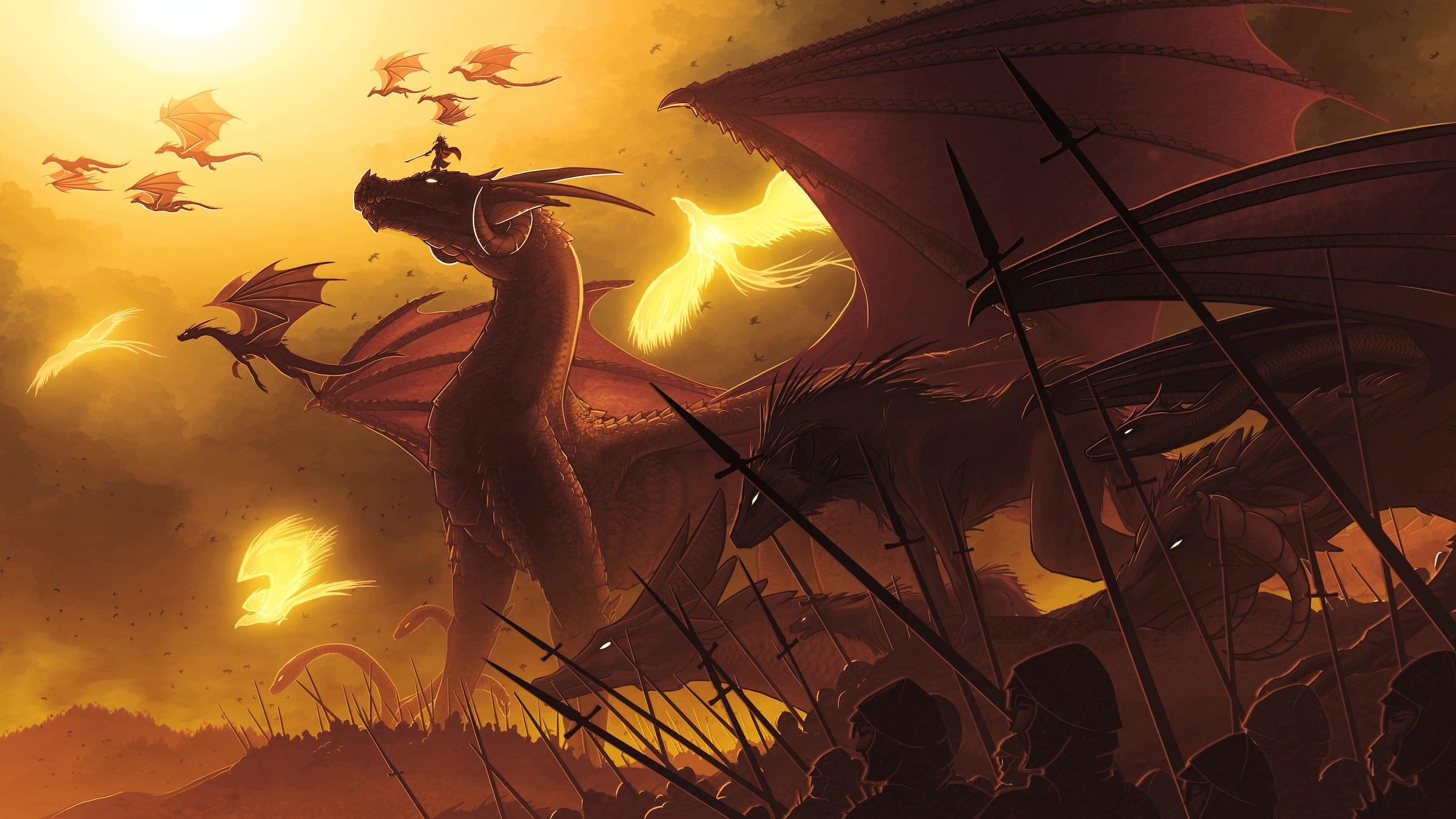 Army Dragon Phoenix Hydra Wyvern Wolf 2400x1350