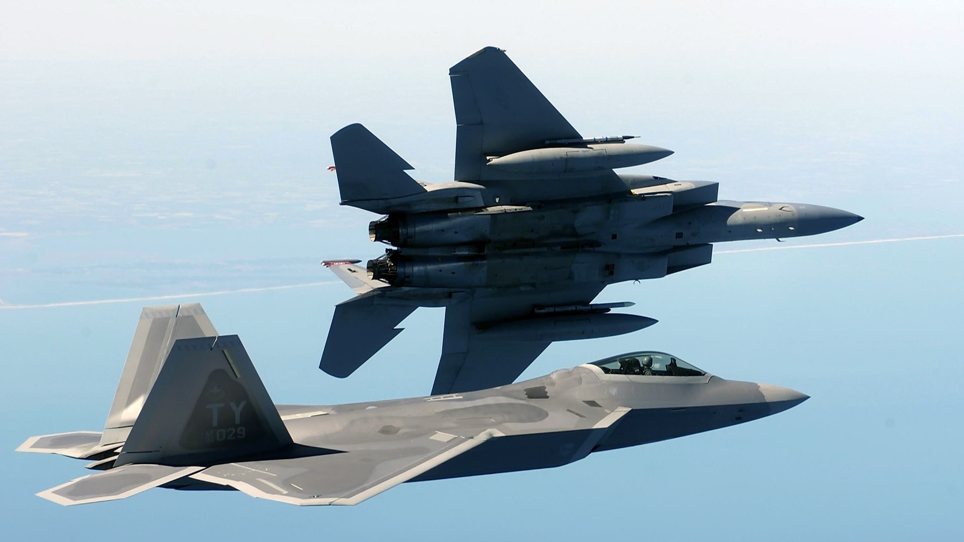 Military Aircraft Airplane Sky Jets F22 Raptor F 15 Eagle Military Aircraft 1920x1080